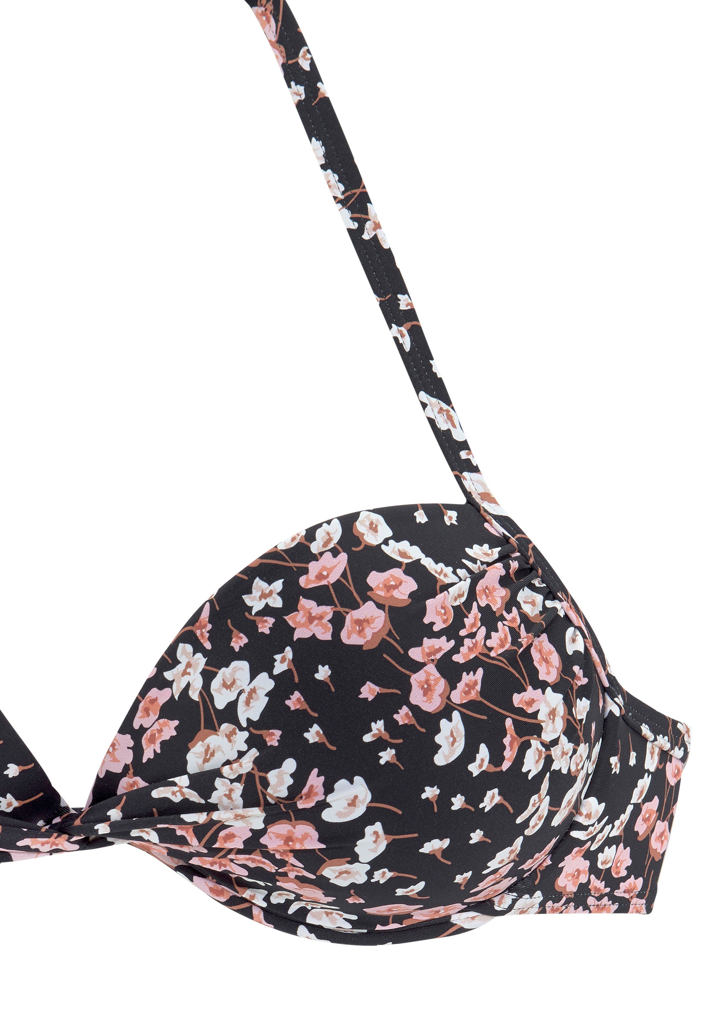 LASCANA Push-Up-Bikini-Top Blair, mit floralem Design