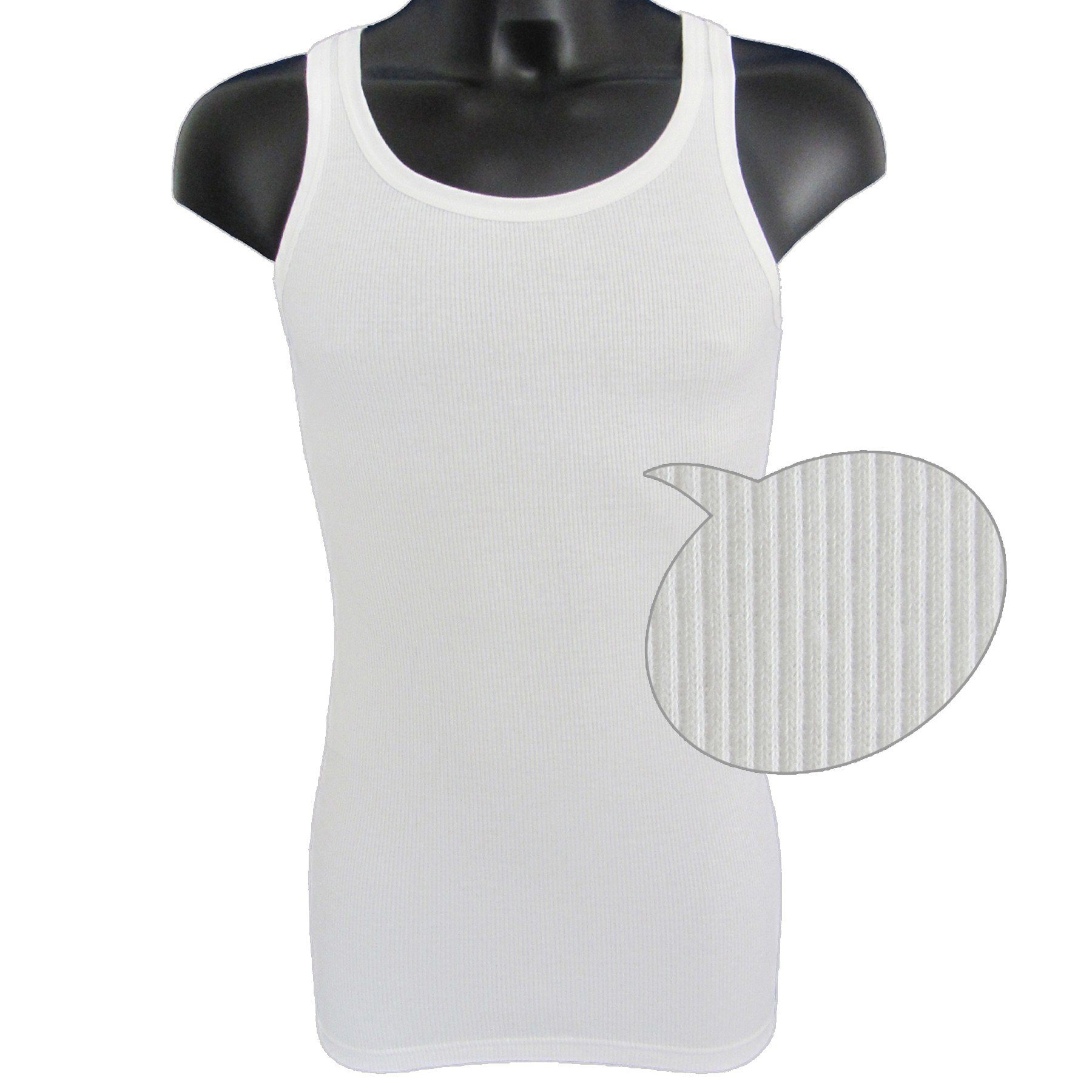 HERMKO Unterhemd 3018 Bio-Baumwolle Doppelripp Achselhemd Basic – Bild 5 von 5