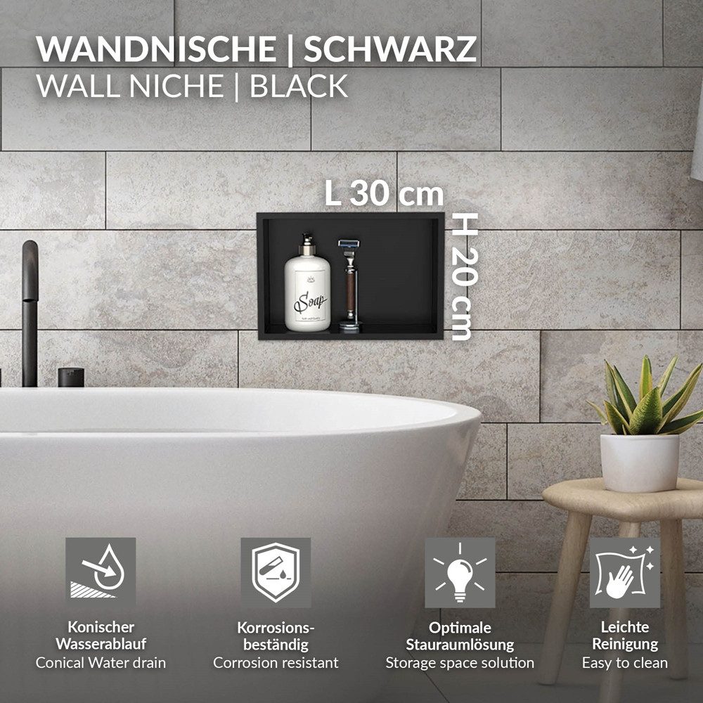 LuxeBath Duschwand Wandnische mit Rahmen aus günstig online kaufen