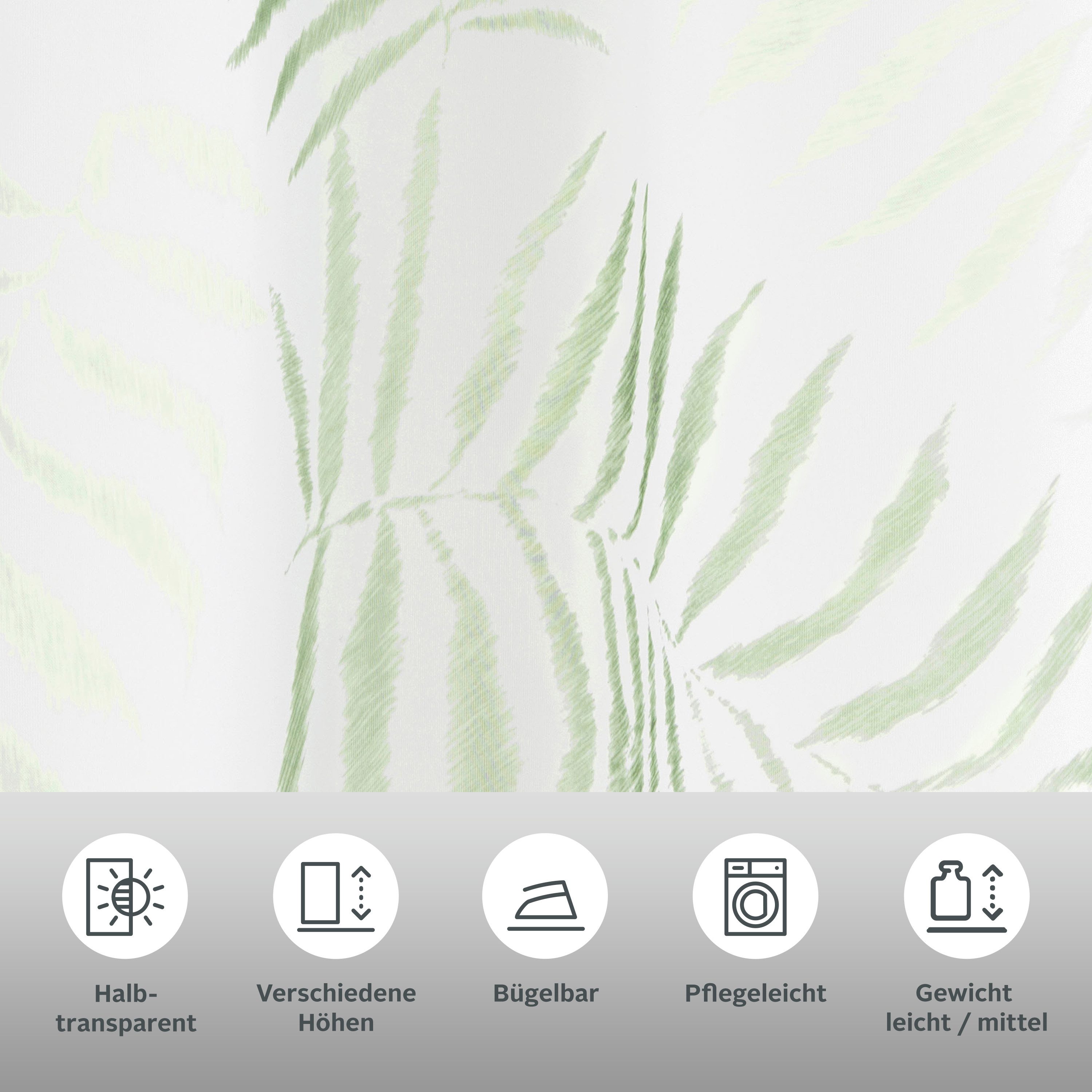 OTTO home Gardine Paula (1 St), Ösen, halbtransparent, Voile, Halbtransparent, Voile, Polyester