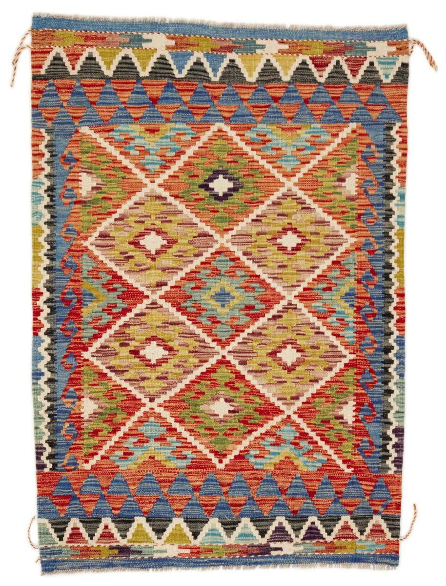 Orientteppich Kelim Afghan 107x155 Handgewebter Orientteppich, Nain Trading, rechteckig, Höhe: 3 mm