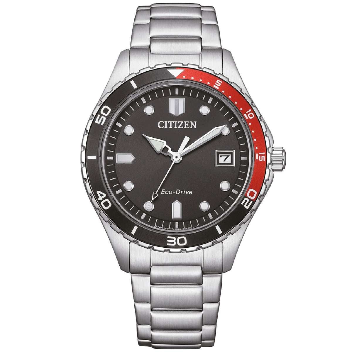 Citizen Solaruhr AW1820-81E, Eco-Drive in Unisexgröße Stahl/Schwarz