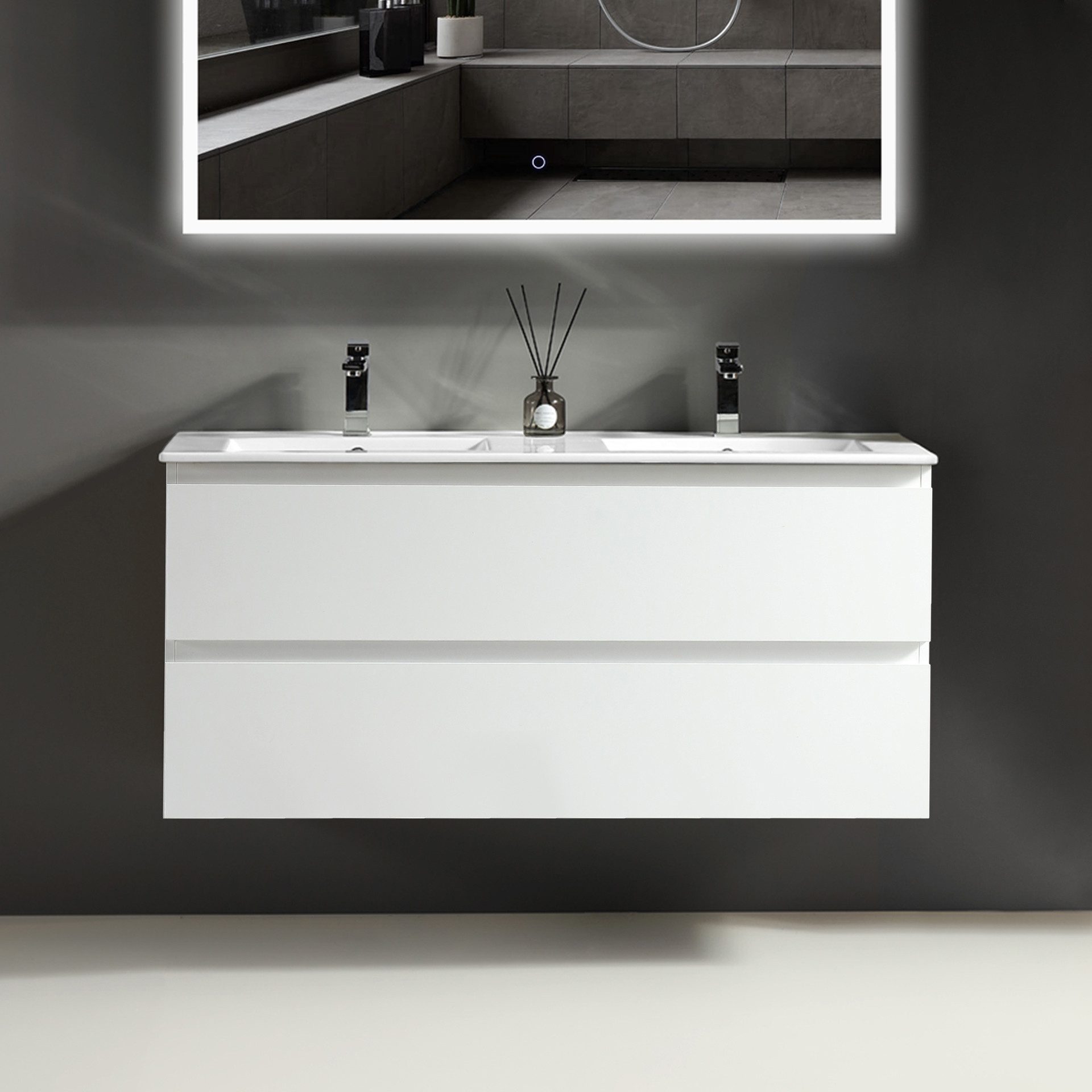 Alpenberger Badezimmer-Set Badezimmer Möbel Badschrank, (Badezimmer Spiegel günstig online kaufen