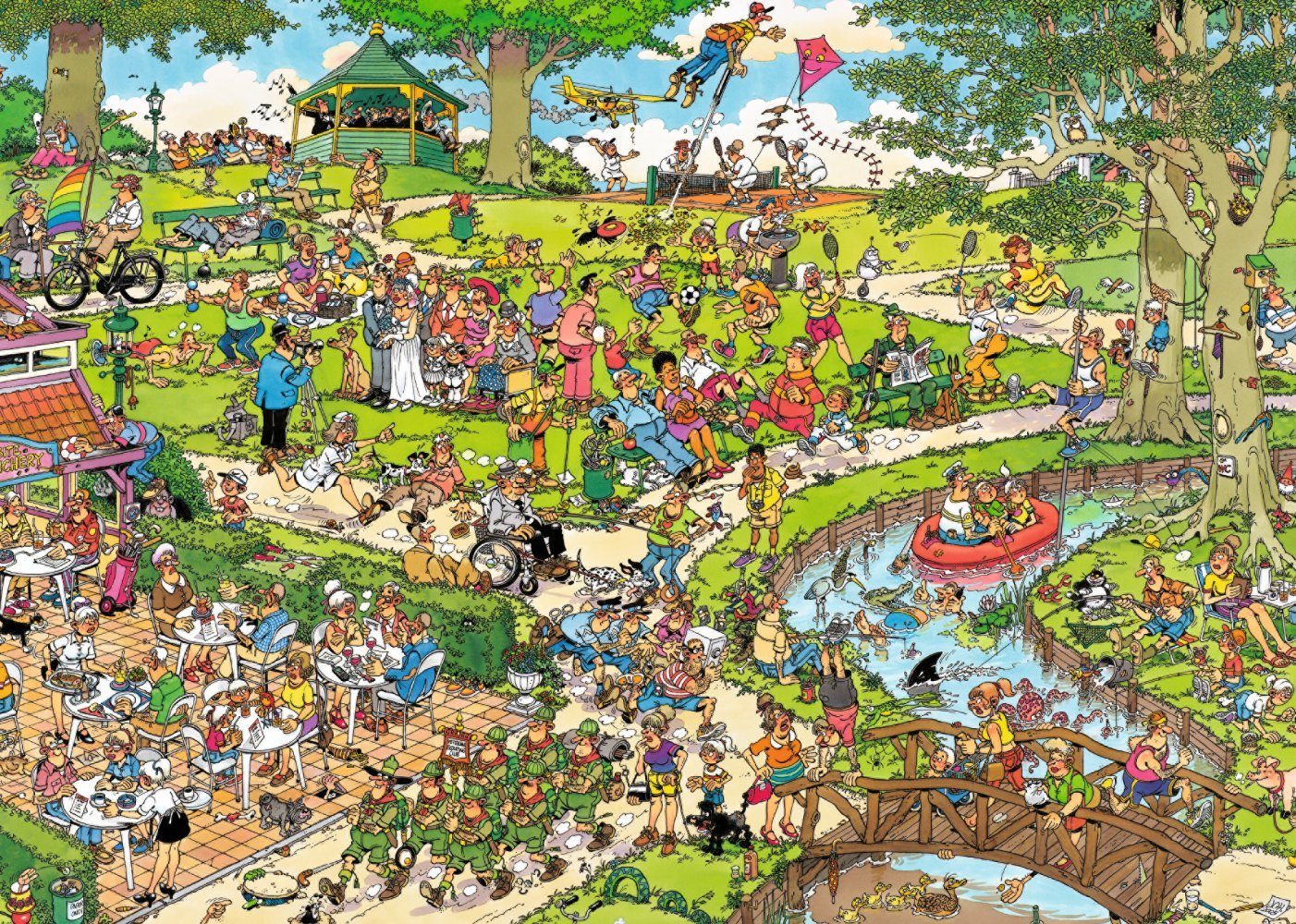 Jan van Haasteren Puzzle Jan van Haasteren Der Park 1000 Teile Puzzle, 1000 Puzzleteile