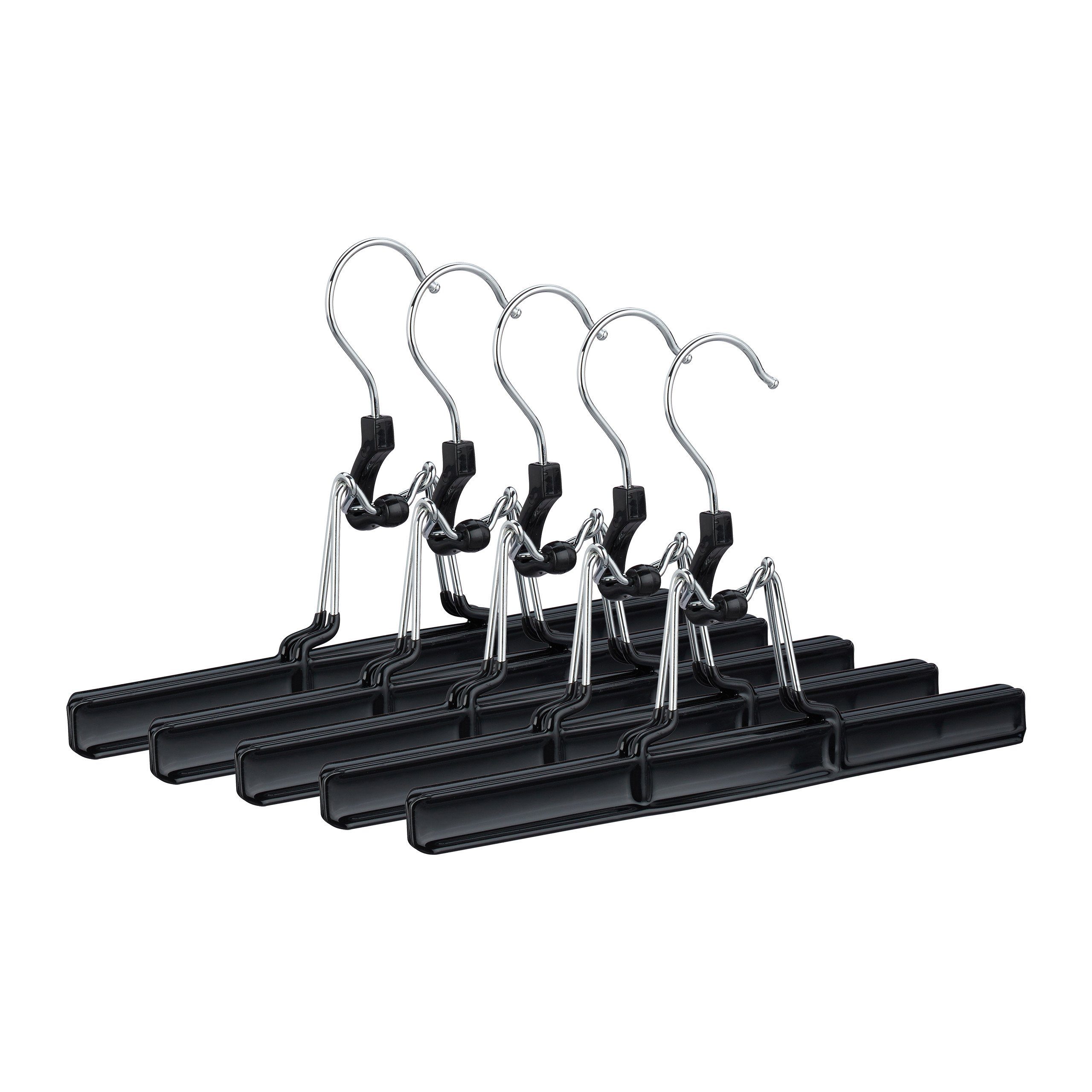 relaxdays Kleiderbügel Hosenbügel Metall, (5-tlg), 5er Pack