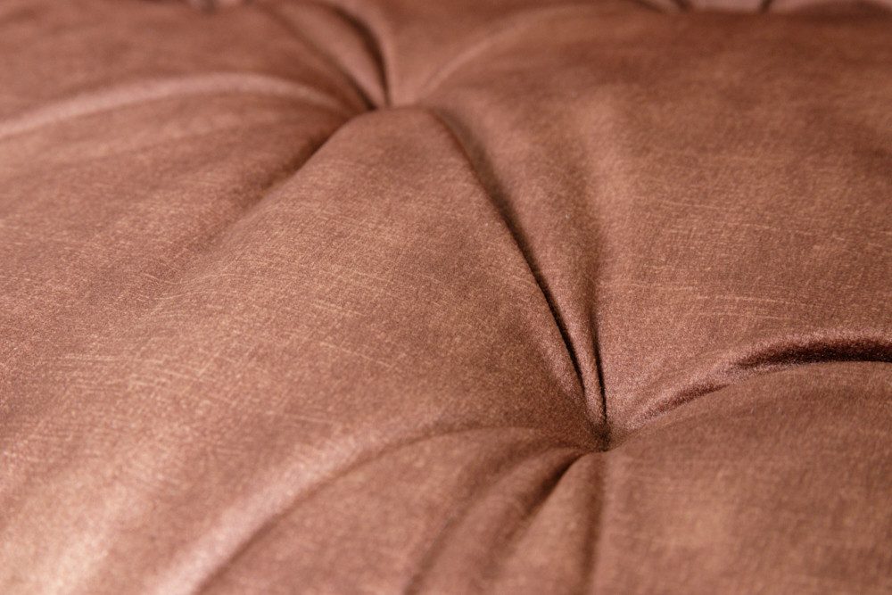 riess-ambiente Barhocker MILANO rostbraun/schwarz - Samt, Metallgestell, mit Lehne & Fußablage (Einzelartikel, 1 St), Stuhl mit Chesterfield-Steppung – ideal fü – Bild 4 von 5