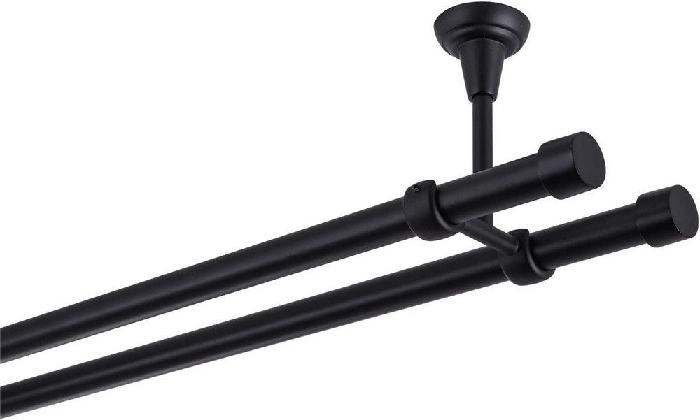 MDEKOR Gardinenstange Vorhangstange 19mm, 2-läufig, 2-läufig Deckemontage, günstig online kaufen