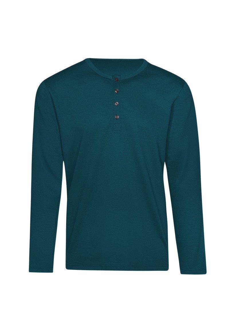 Trigema Longsleeve TRIGEMA Langarmshirt mit Knopfleiste günstig online kaufen