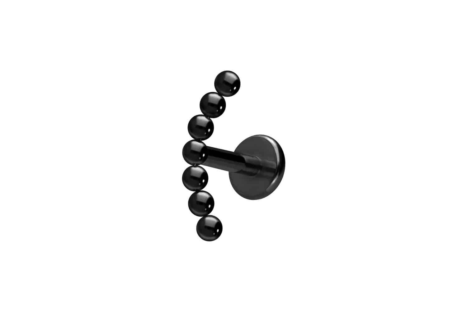 Piercing-Set Titan Labret mit Innengewinde 7 KUGELN