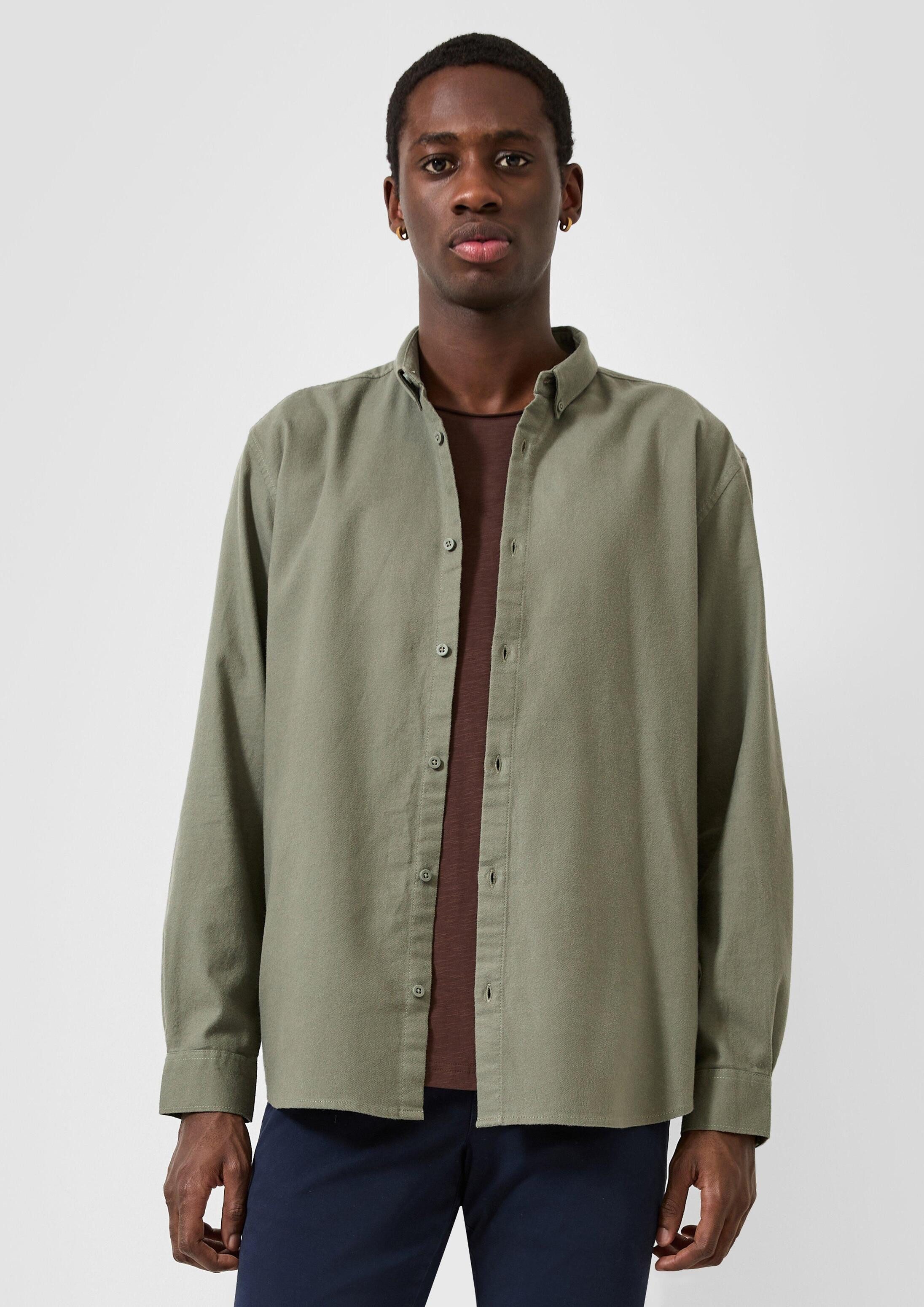 QS Hemdjacke Hemd Regular Fit: Flanellhemd
