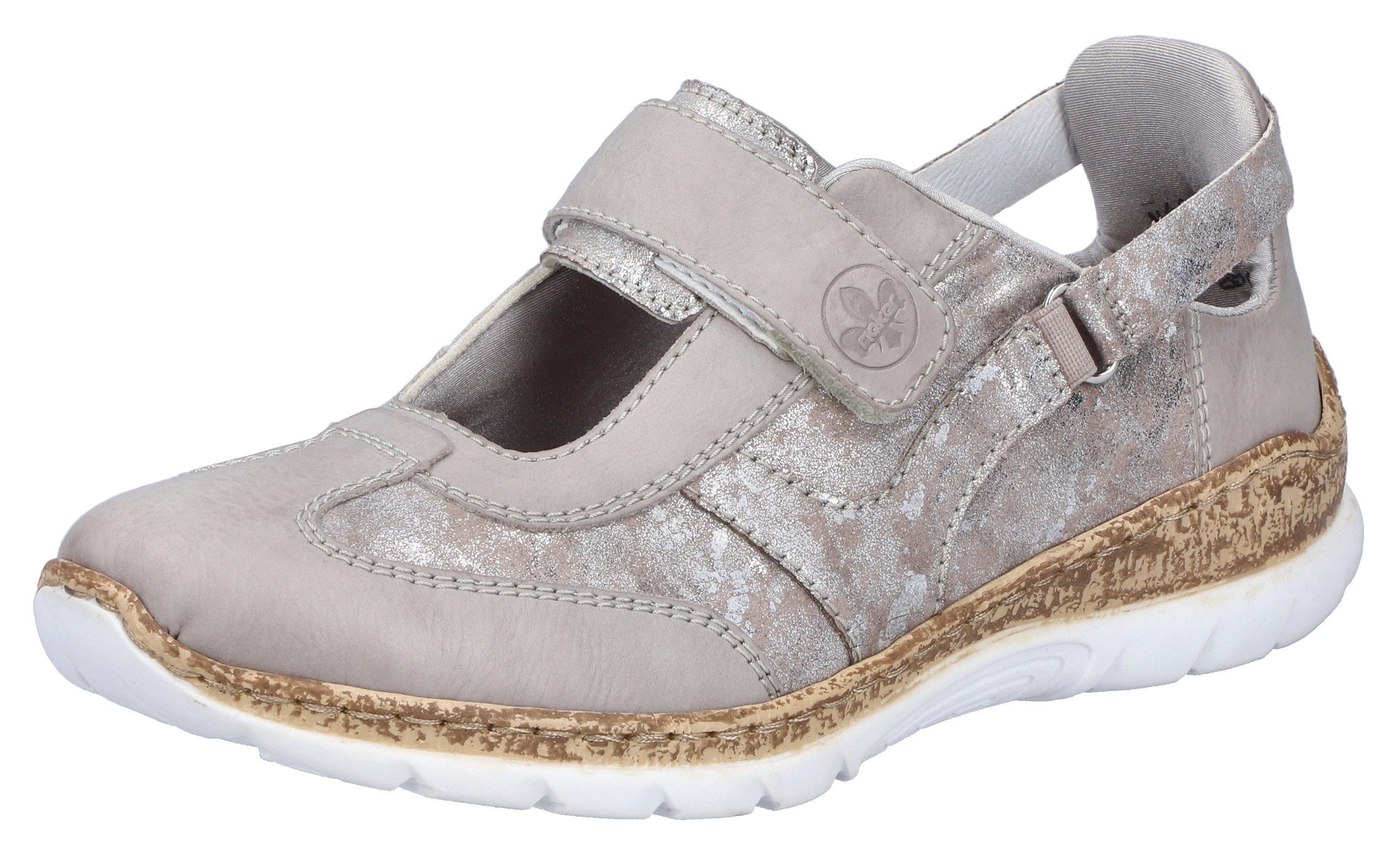 Rieker Klettschuh, Slipper, Halbschuh, Freizeitschuh, Sneaker, Keilabsatz i günstig online kaufen