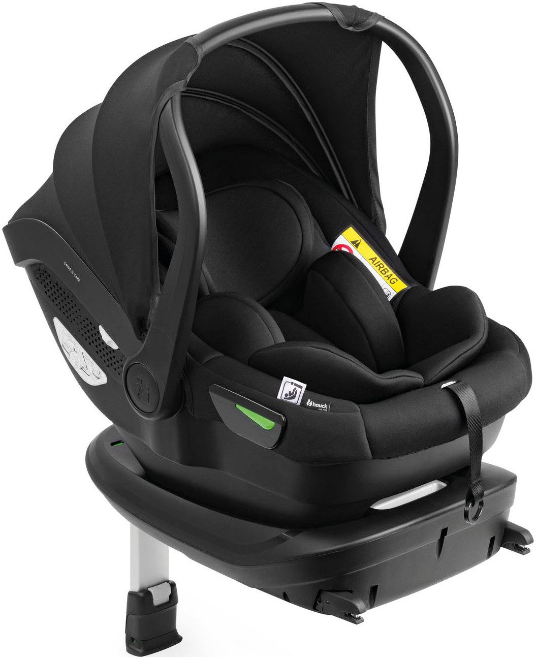 Hauck Babyschale Drive N Care, ab: Geburt, ab: 0 kg, bis: 13 kg, (Set, 2-tlg), inklusive Base und Neugeborenen-Einlage