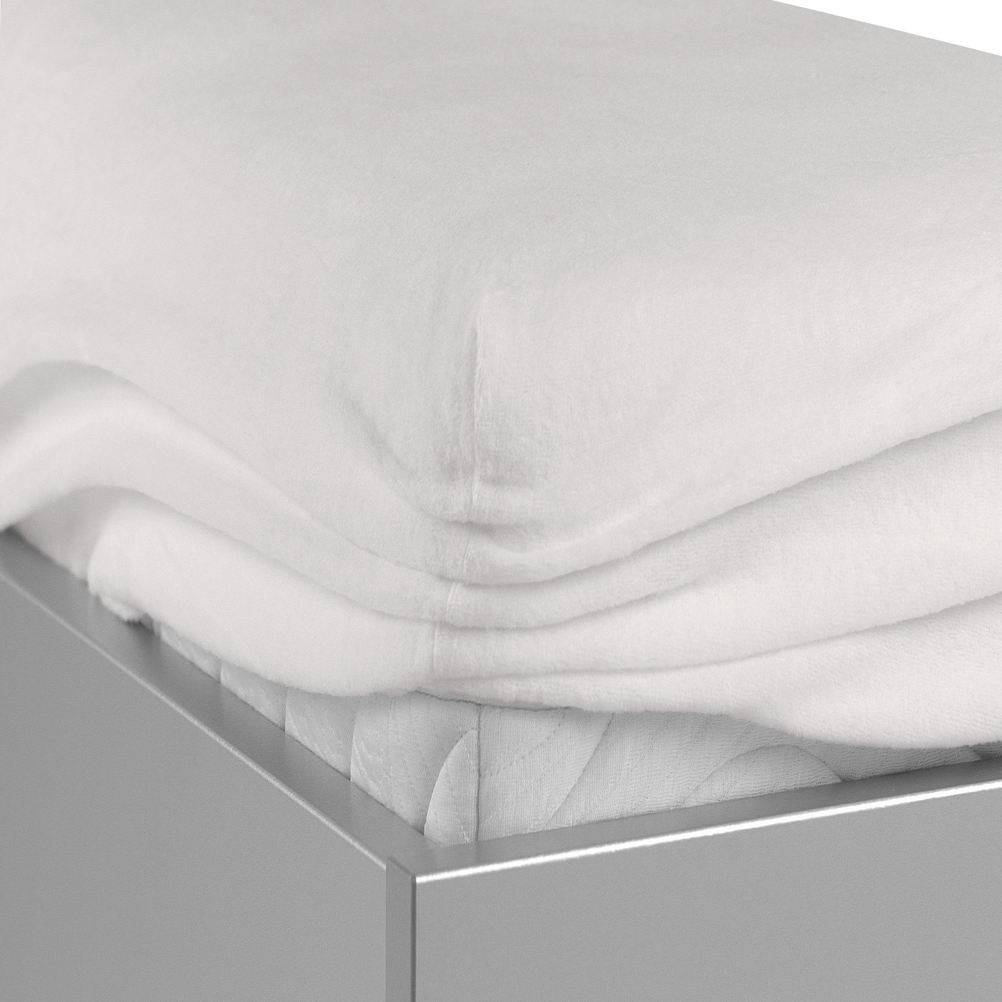 Erwin Müller, Topper Matratzen-Spannbezug "Dresden" für Boxspringbett, Stretch-Molton Uni