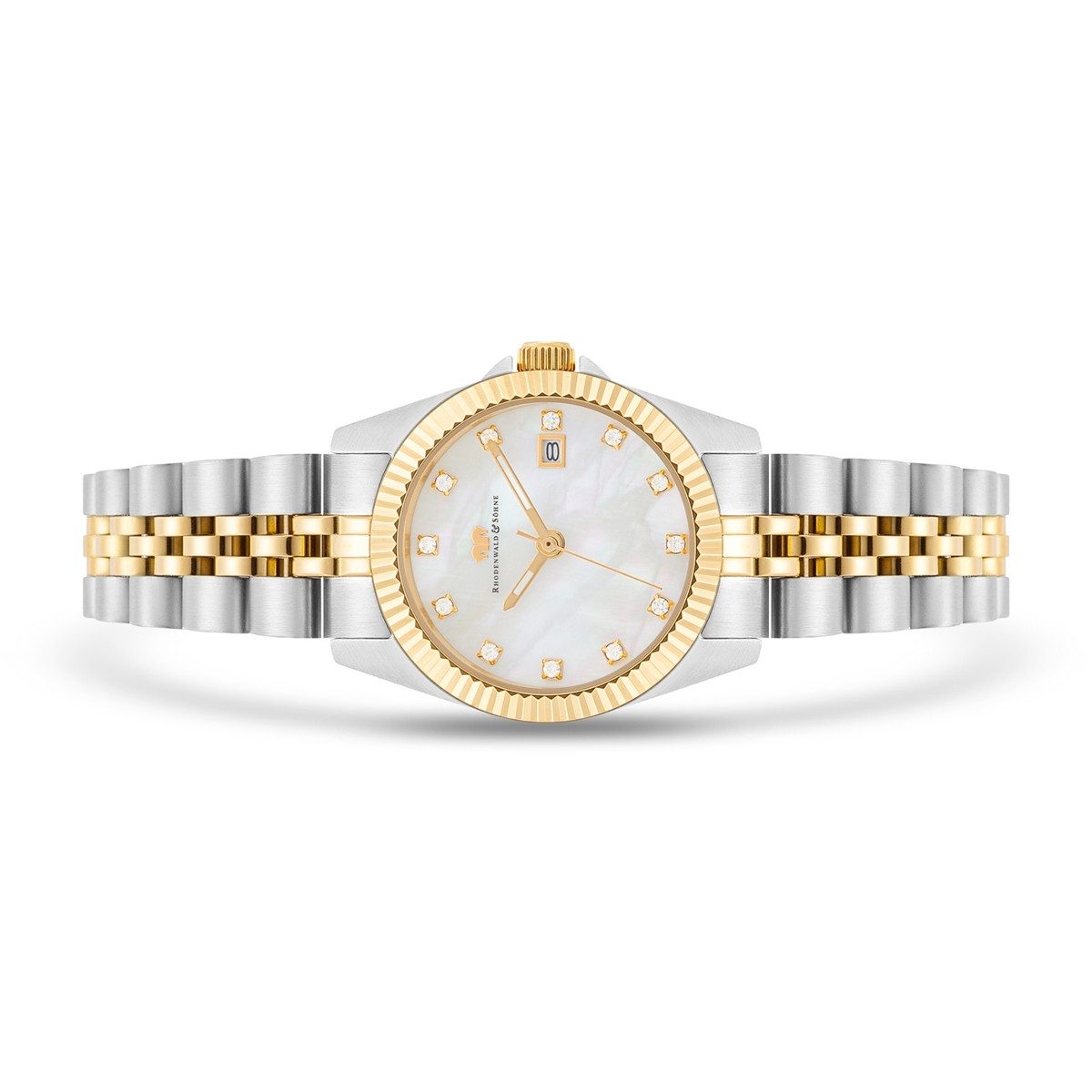 Rhodenwald & Söhne Quarzuhr Cassina silber/gelbgold, günstig online kaufen