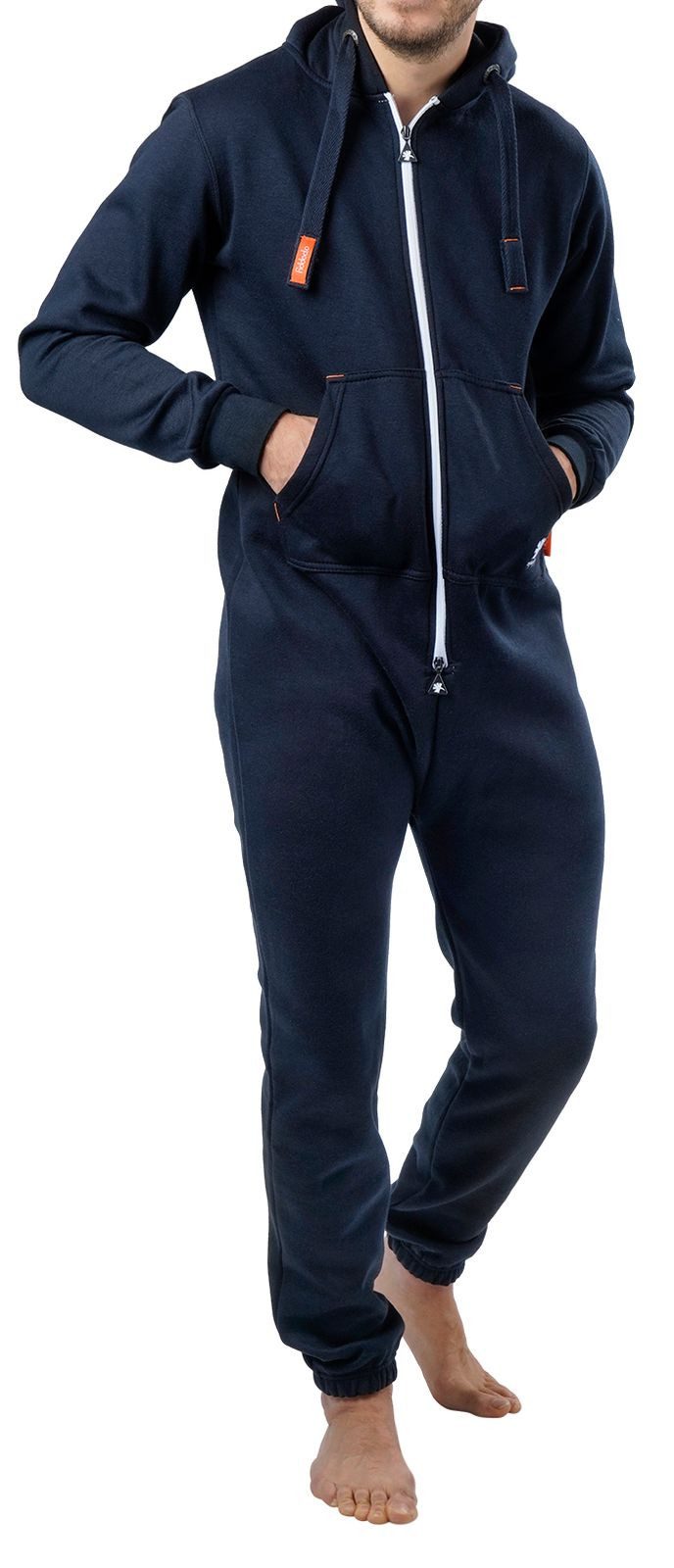O'Poppy Jumpsuit Herren navy (1-tlg) mit Kapuze und Eingriffstaschen