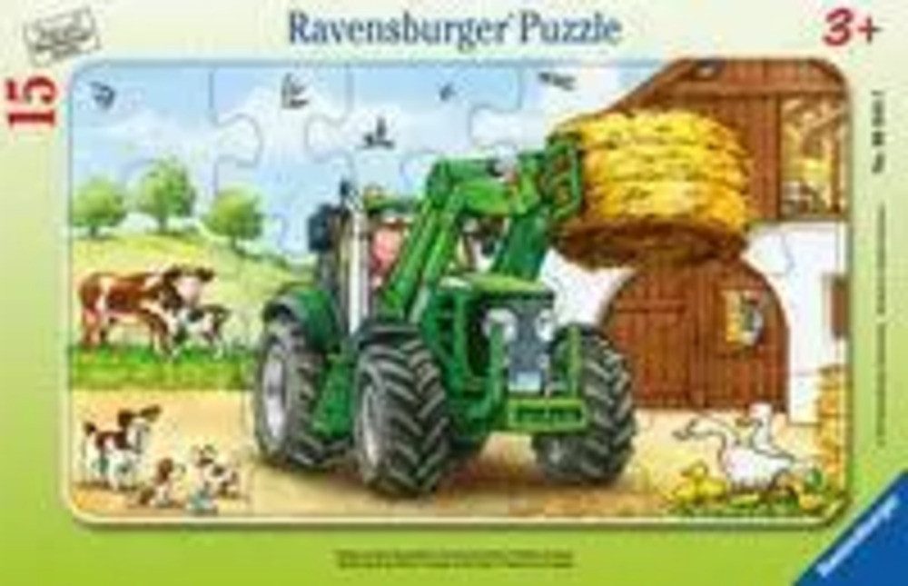 Ravensburger Puzzle Traktor auf dem Bauernhof. Rahmenpuzzle 15 Teile, 15 Pu günstig online kaufen
