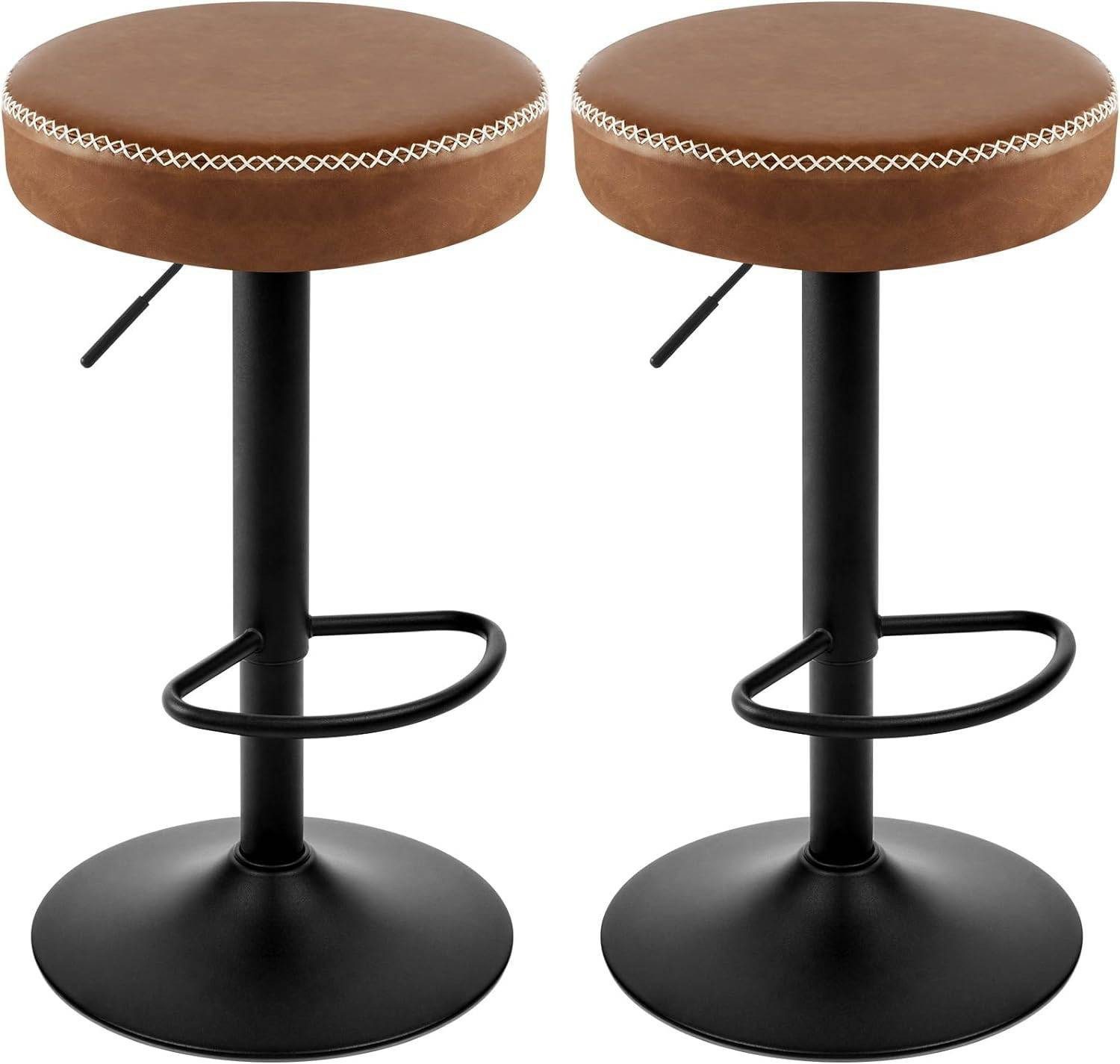 EUGAD Barhocker (2 St), drehbar, höhenverstellbar, Metallgesetll, Vintage-K günstig online kaufen