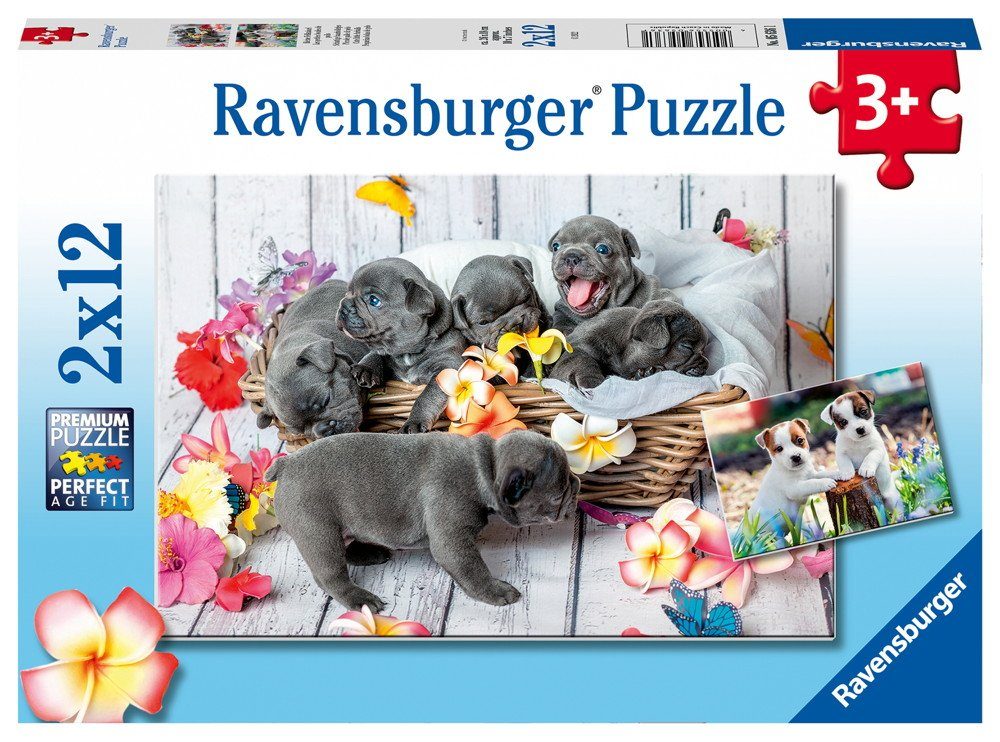 Ravensburger Puzzle 2 x 12 Teile Puzzle Kleine Fellknäuel 05636, 12 Puzzleteile