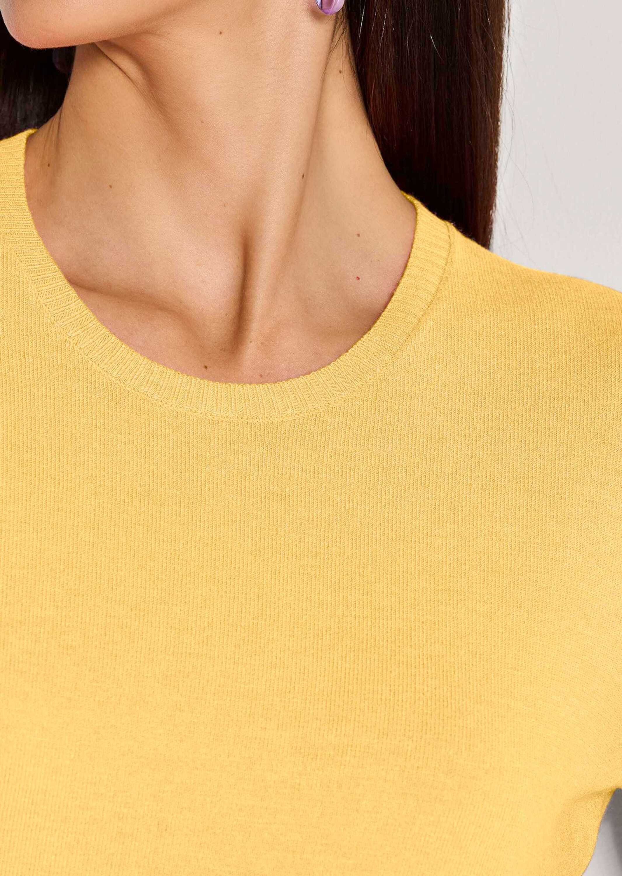 MADELEINE Strickpullover Leichtes Feinstrick-Oberteil mir Rundhals Modernes Longsleeve aus Modal, figurnaher Schnitt