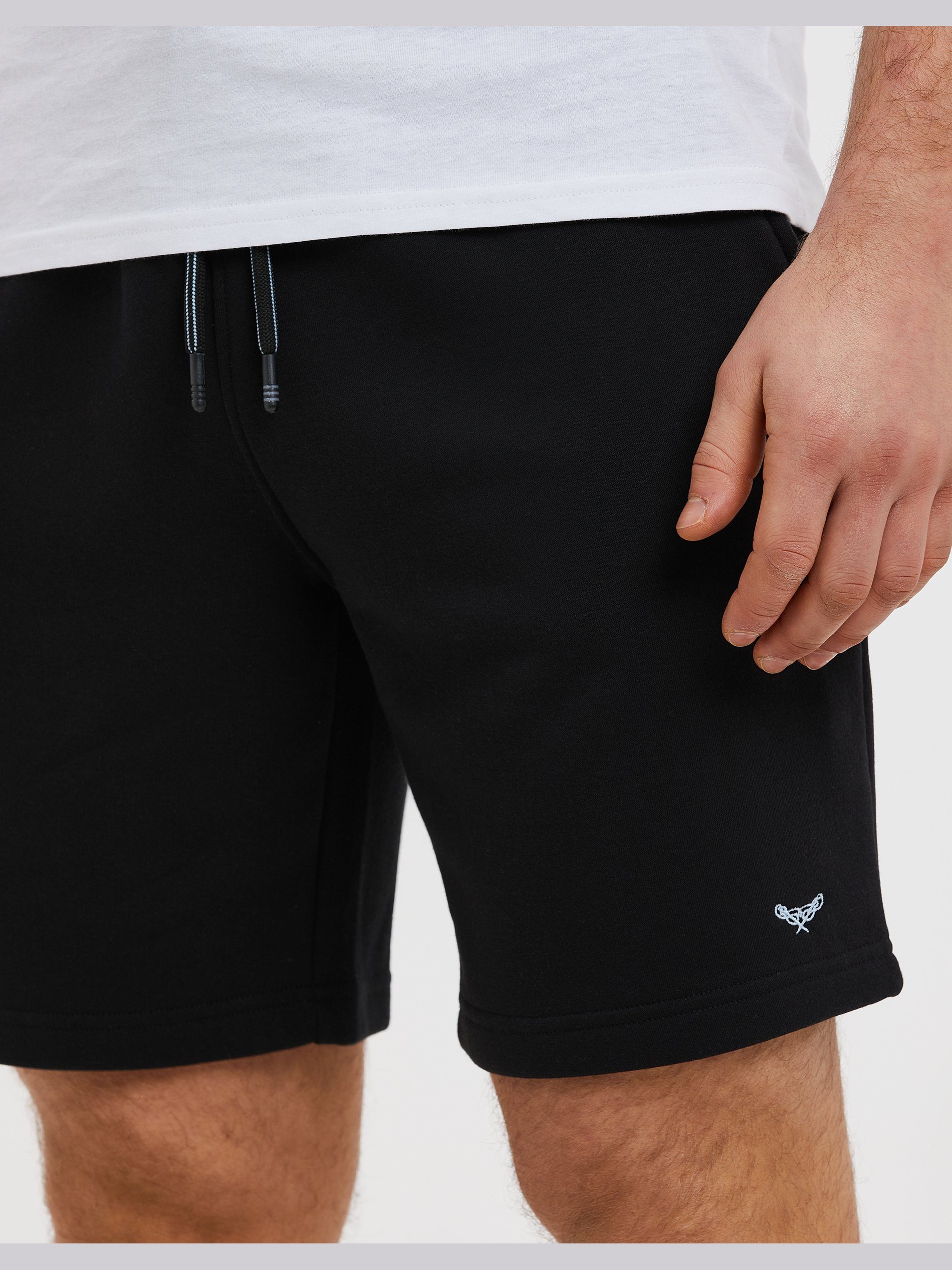 Threadbare Sweatshorts Bergamot schwarz-weiß