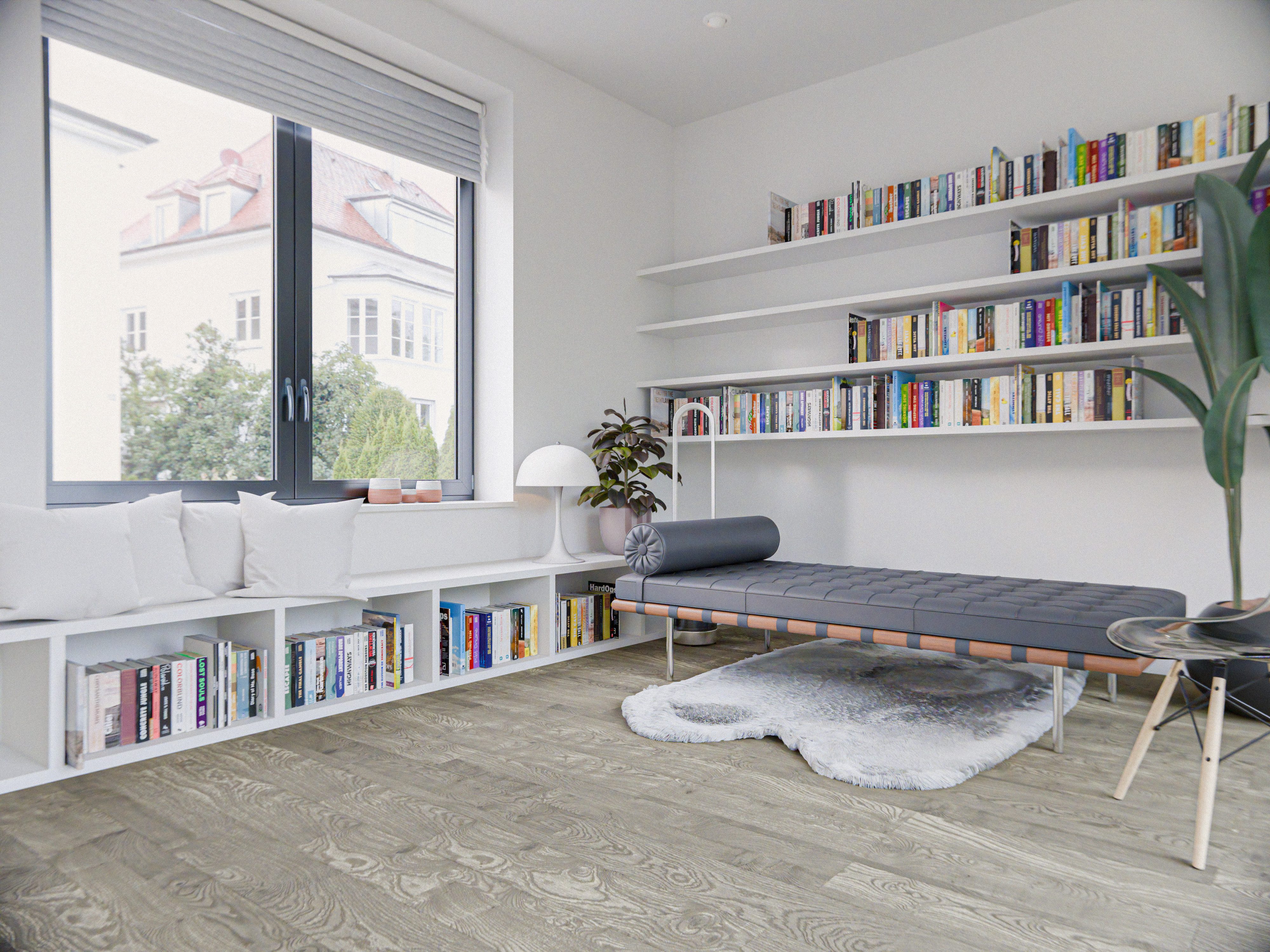 Timefloor Vinylboden Vinylboden Rigid SPC Viva Eiche Silber Grau Landhausdiele