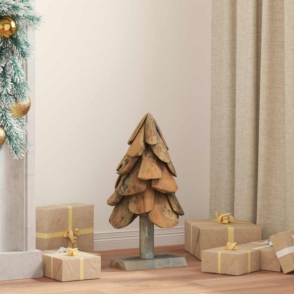 vidaXL Künstlicher Weihnachtsbaum Weihnachtsbaum Braun 61 cm Massivholz