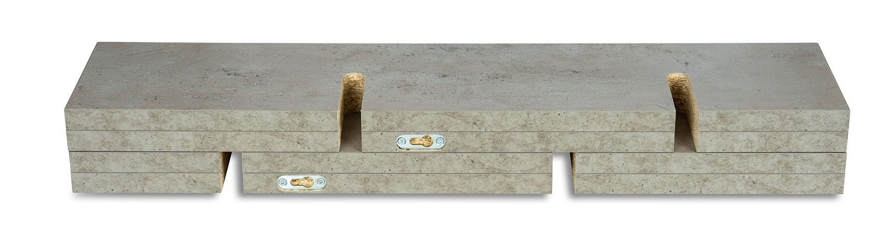 Regal levandeo Wandregal, Hashtag Beton-Optik Wandregal Levandeo® 75x75cm Holz
