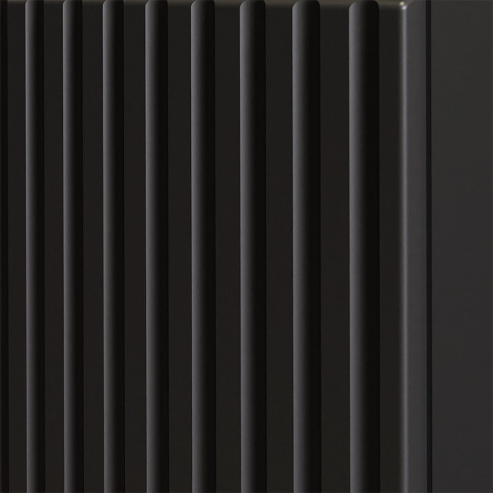 Lomadox Waschbeckenschrank NEWPORT-56-BLACK 80 cm Waschtisch-Unterschrank schwarz 40 cm tief Badschrank 3 Türen