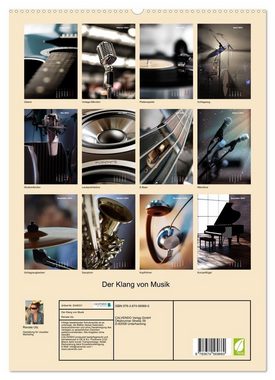 CALVENDO Wandkalender Der Klang von Musik (Premium, hochwertiger DIN A2 Wandkalender 2023, Kunstdruck in Hochglanz)