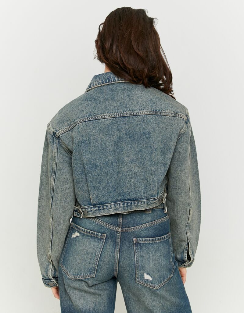 Tally Weijl Jeansjacke SJADEPEACH aus Denim, verkürzt in leichtem oversized Fit