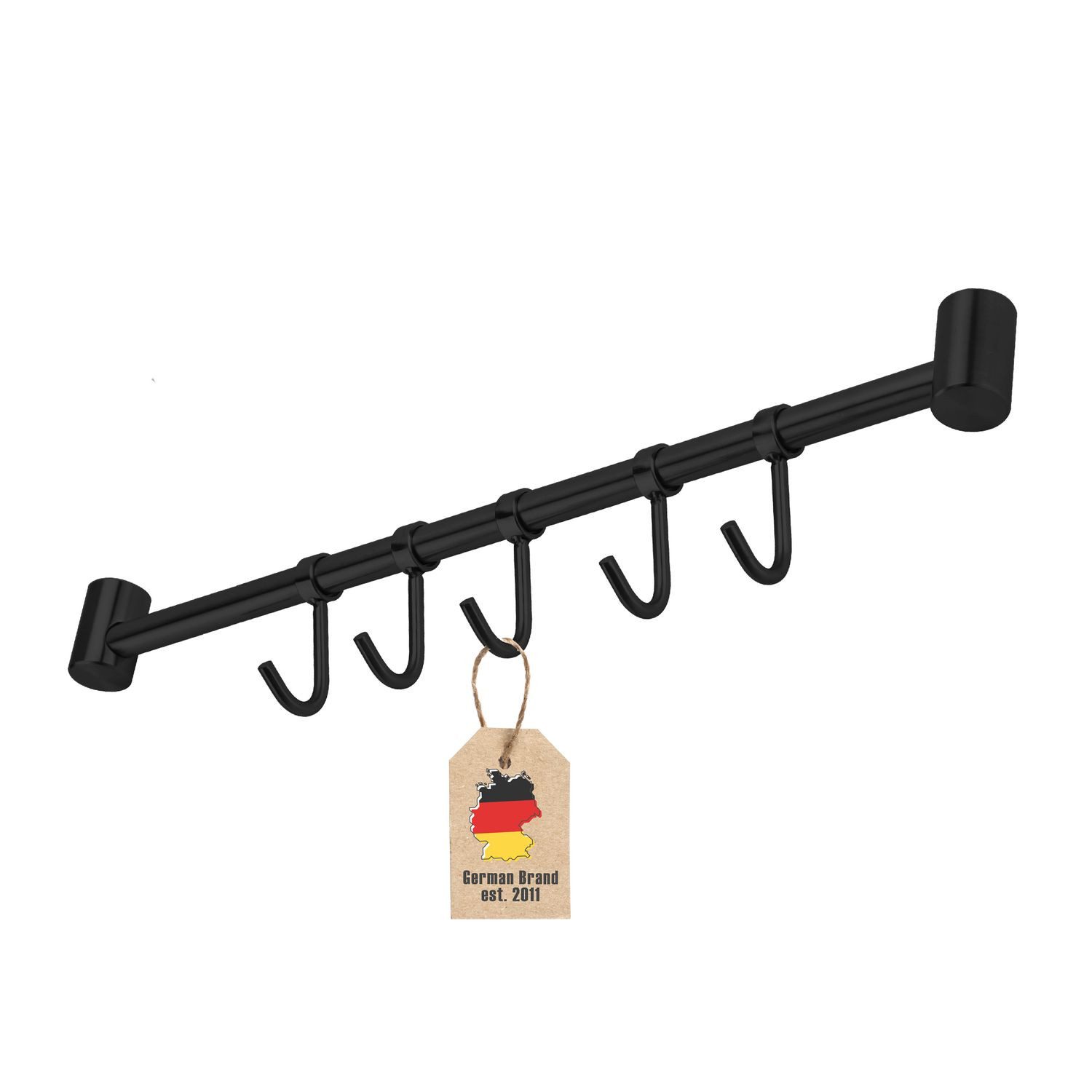 Intirilife Hakenleiste, (1 St., 1x Hakenleiste inkl. Montagematerial), Hakenleiste Küchenstange Hängeleiste Küchenutensilienhalter Edelstahl