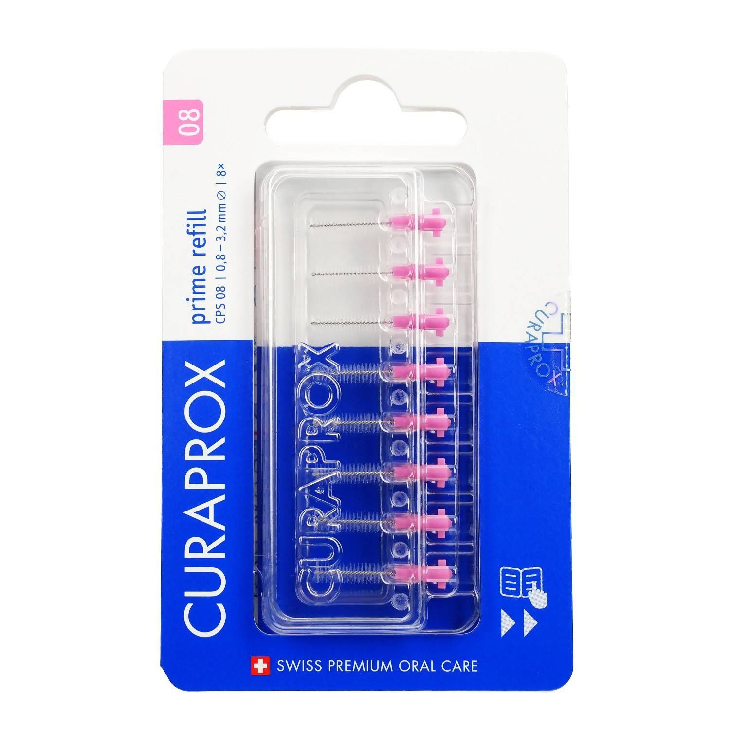 CURAPROX Interdentalbürsten CURAPROX CPS 08 prime Interdentalbürsten Refill, 8 St