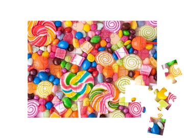 puzzleYOU Puzzle Lollipops, Bonbons und Smarties in bunten Farben, 48 Puzzleteile, puzzleYOU-Kollektionen Süßigkeiten
