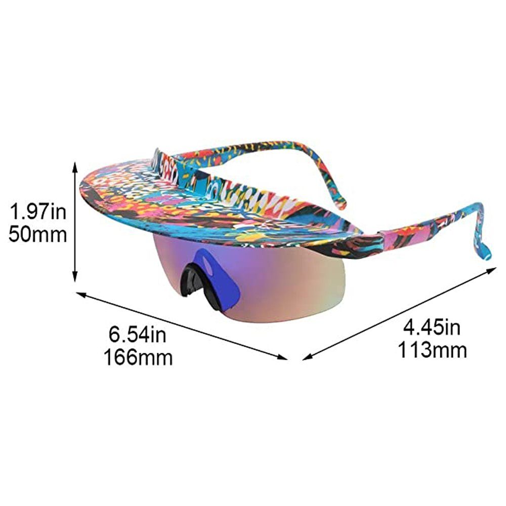 Brillen Winddicht Fahrradbrille bunt Herren Fahrrad mit Schutz UV Krempe GelldG Sonnenbrille