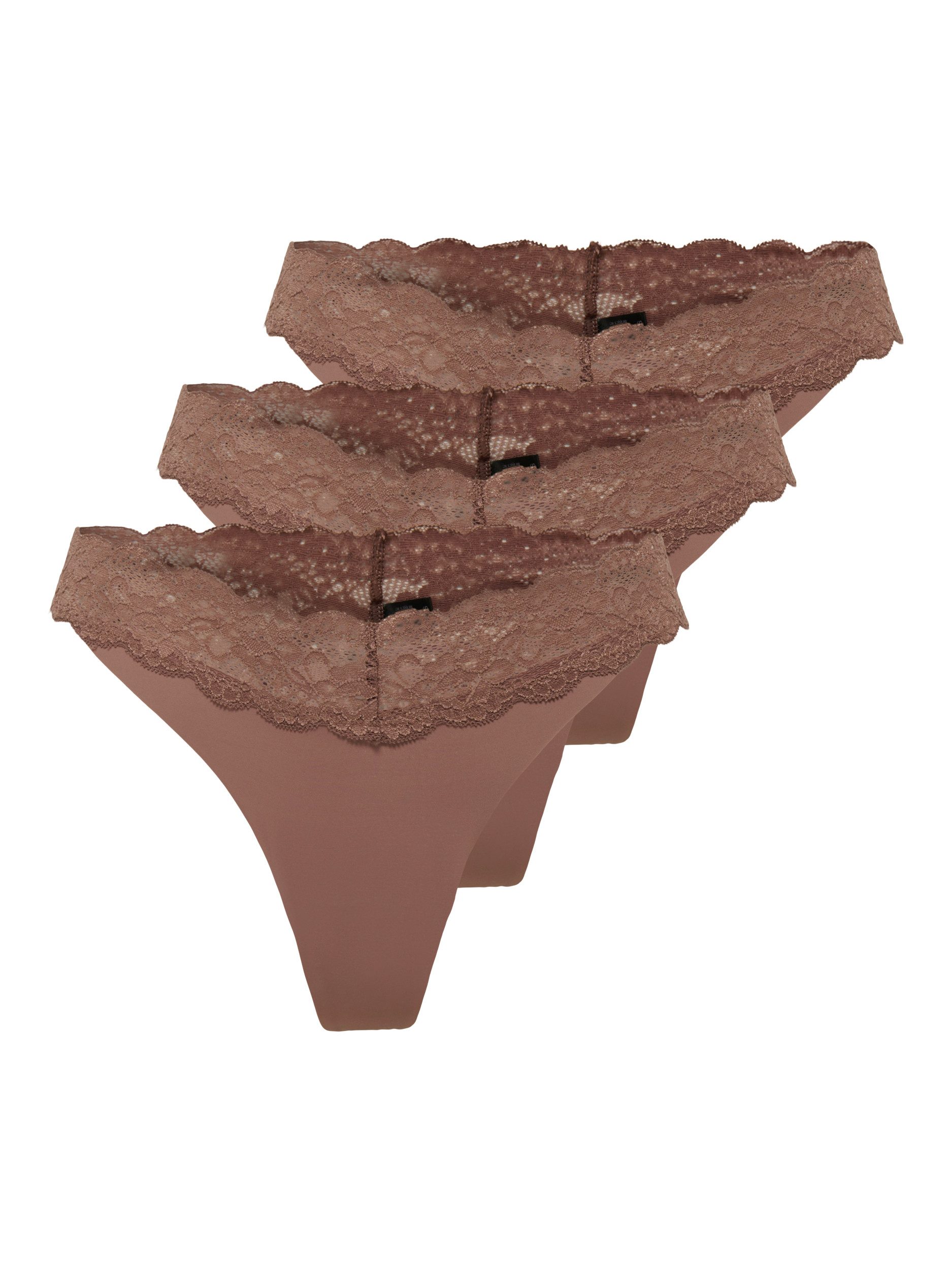 ONLY Tanga ONLCHLOE LACE S.S THONG 3-PACK ACC (Packung, 3-St) günstig online kaufen