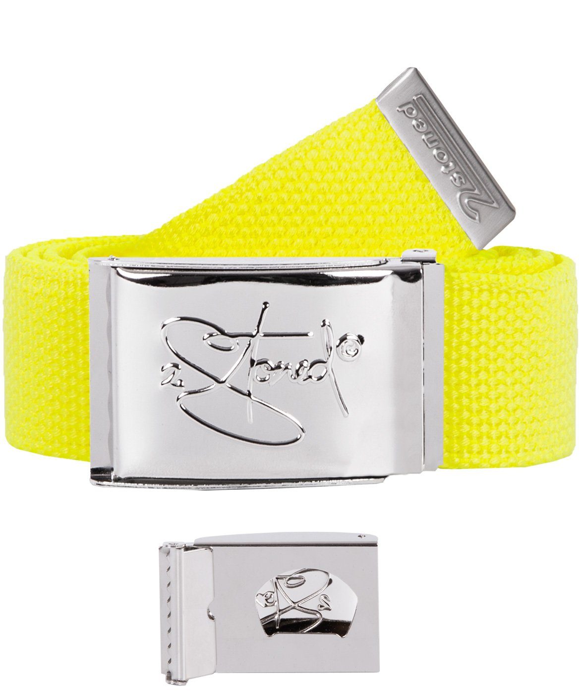 2Stoned Koppelgürtel Stoffgürtel Unisex, Chromschnalle Classic, 4 cm breit, 120 cm lang mit Flaschenöffner