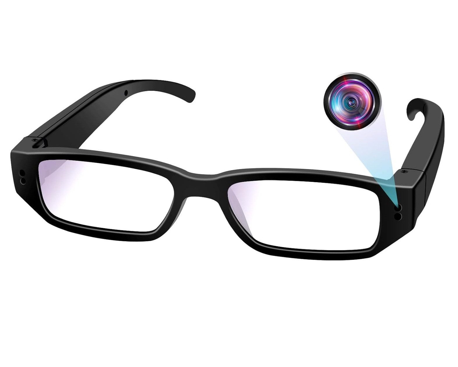 SpionProfi Überwachungskamera 32GB Mini Kamera Brille Video Ton Aufnahme Outdoor Cam Urlaub (Außenbereich, Innenbereich, 1-tlg., Versteckte Spycam Kamera Mini Cam in Brille ohne Sehstärke)