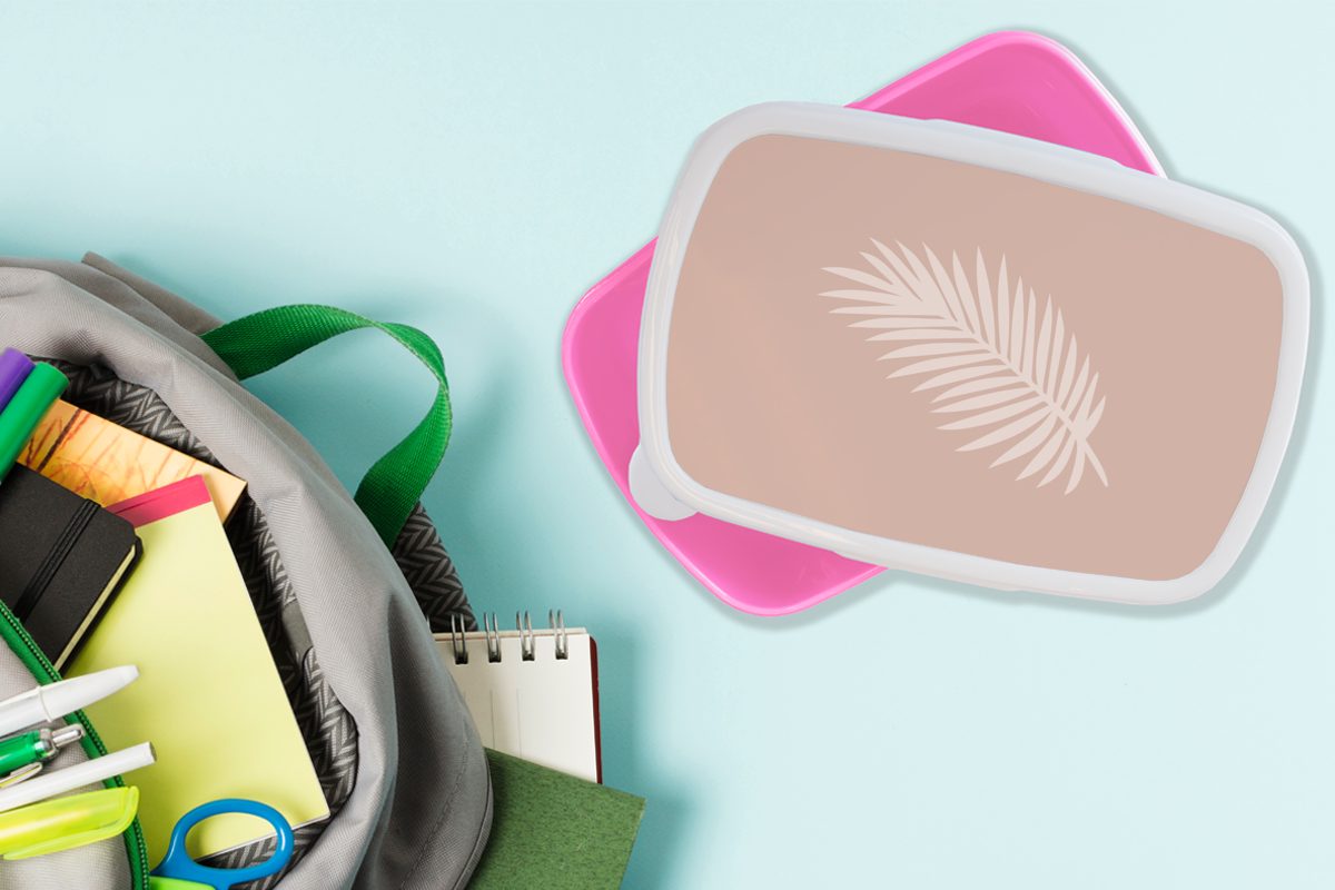 (2-tlg), Pastell, Sommer - Kunststoff, Erwachsene, für Brotbox Blatt MuchoWow Mädchen, Snackbox, Lunchbox Brotdose rosa - Kinder, Kunststoff