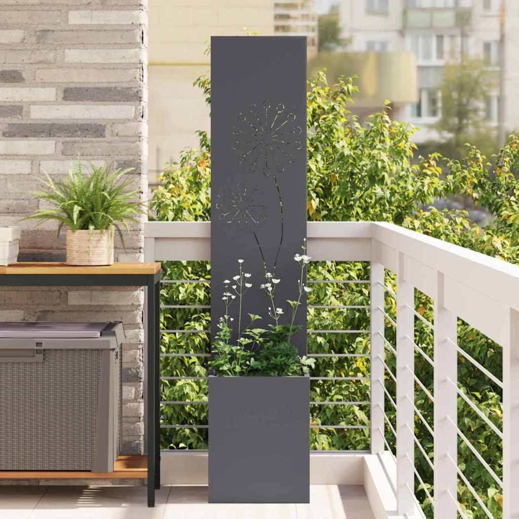 vidaXL Wandbild Garten Sichtschutz-Leinwand Anthrazit 32 x 32 x 150 cm, (1 St)