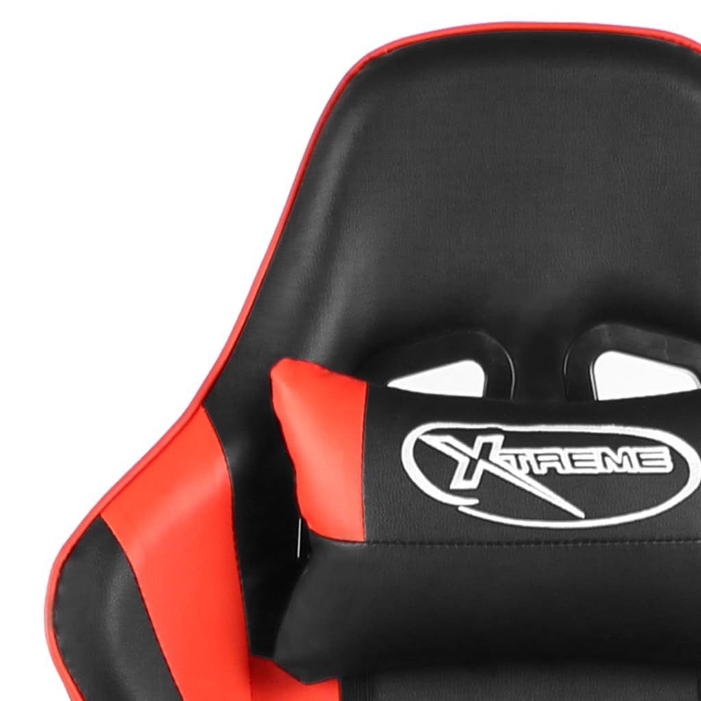 Rot (1 St) Drehbar PVC Gaming-Stuhl furnicato