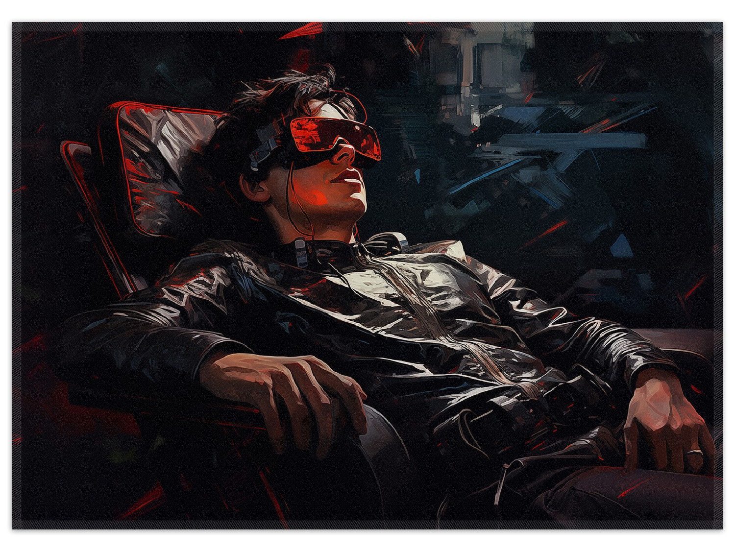 Wallario Teppich Cyberpunk-Trance, rechteckig, rutschfest