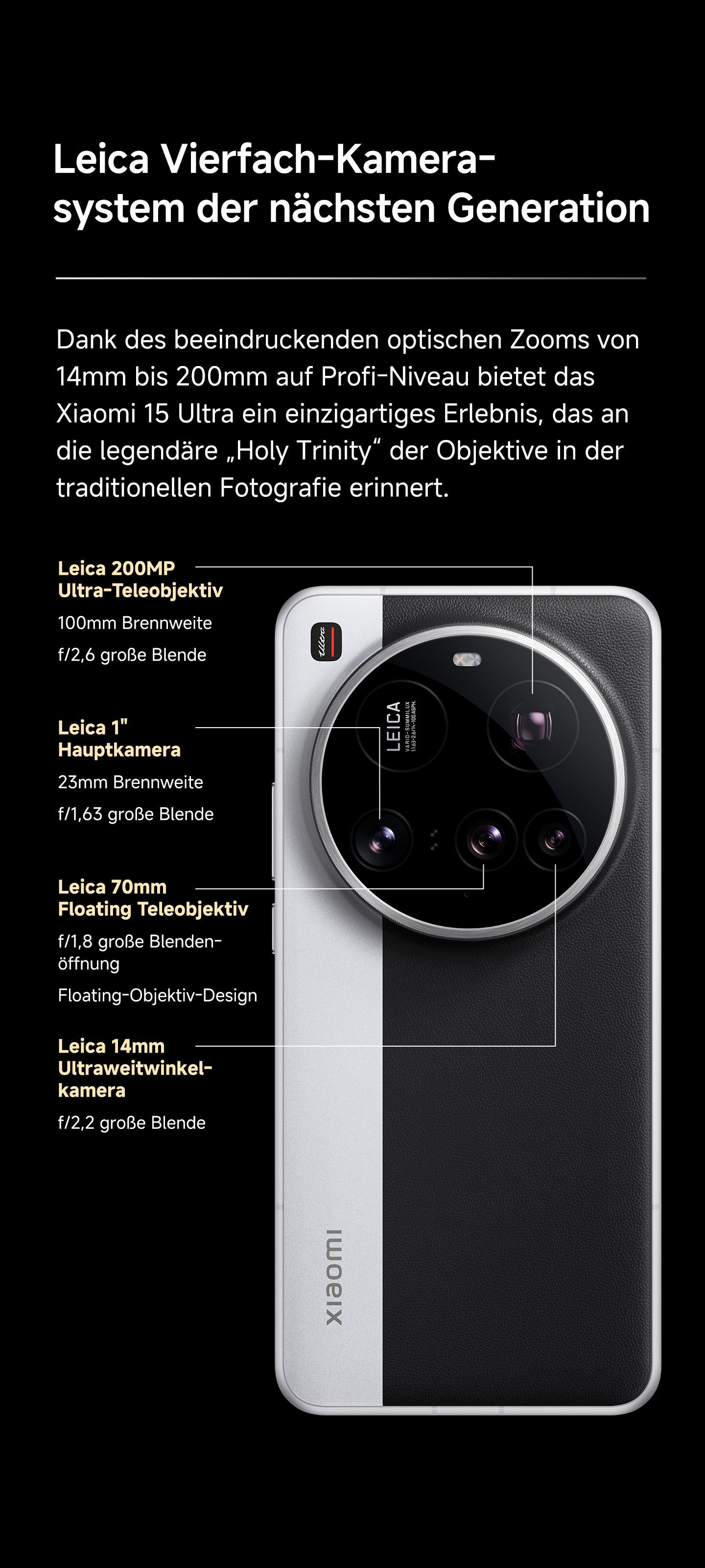 Xiaomi 15 Ultra Smartphone (17,09 cm/6,73 Zoll, 512 GB Speicherplatz, 50 MP Kamera)