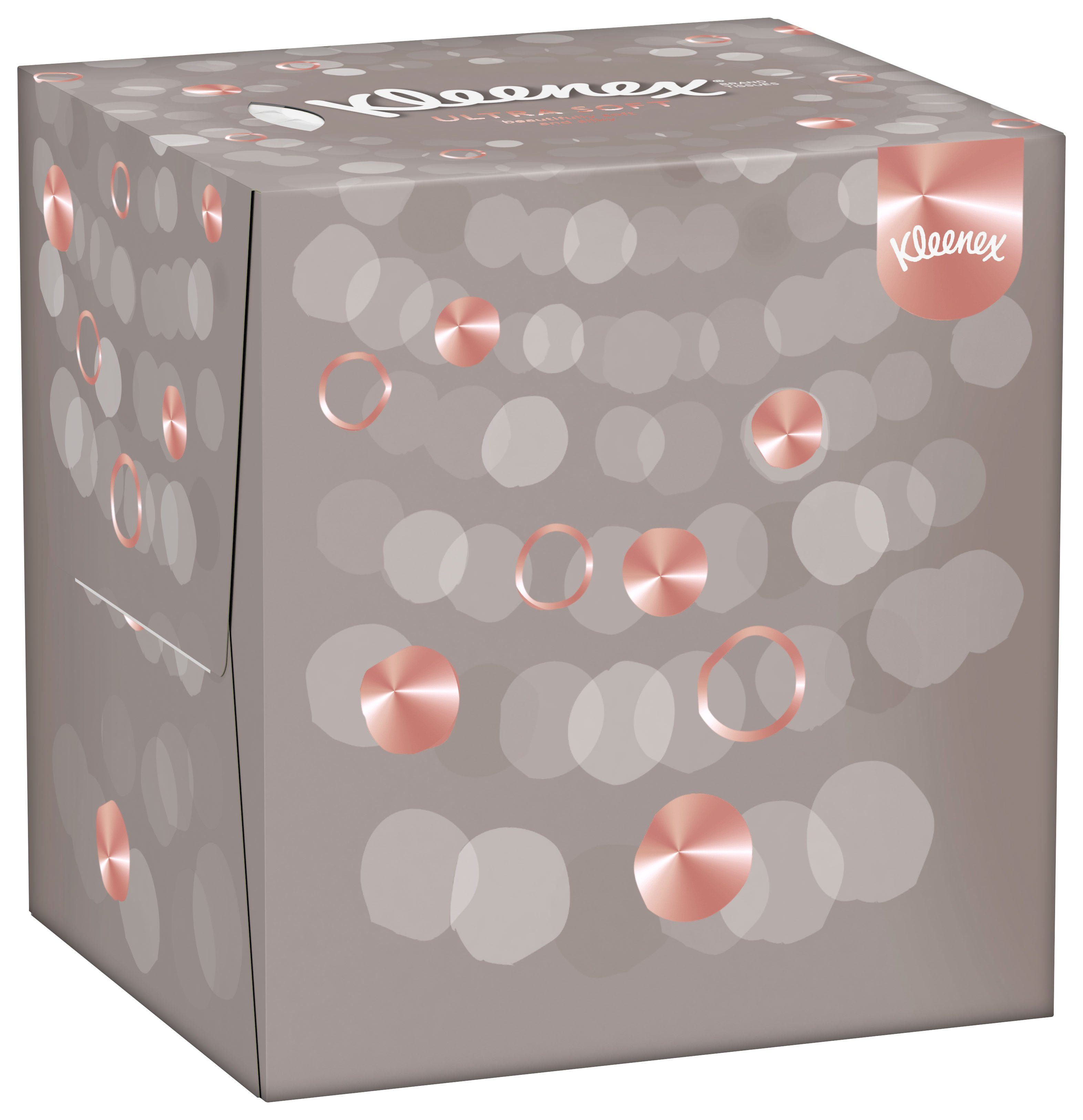 KLEENEX Kosmetiktücher Kosmetiktücher-Boxen Ultra Soft extra weich 3-lagig 12x48 Tücher