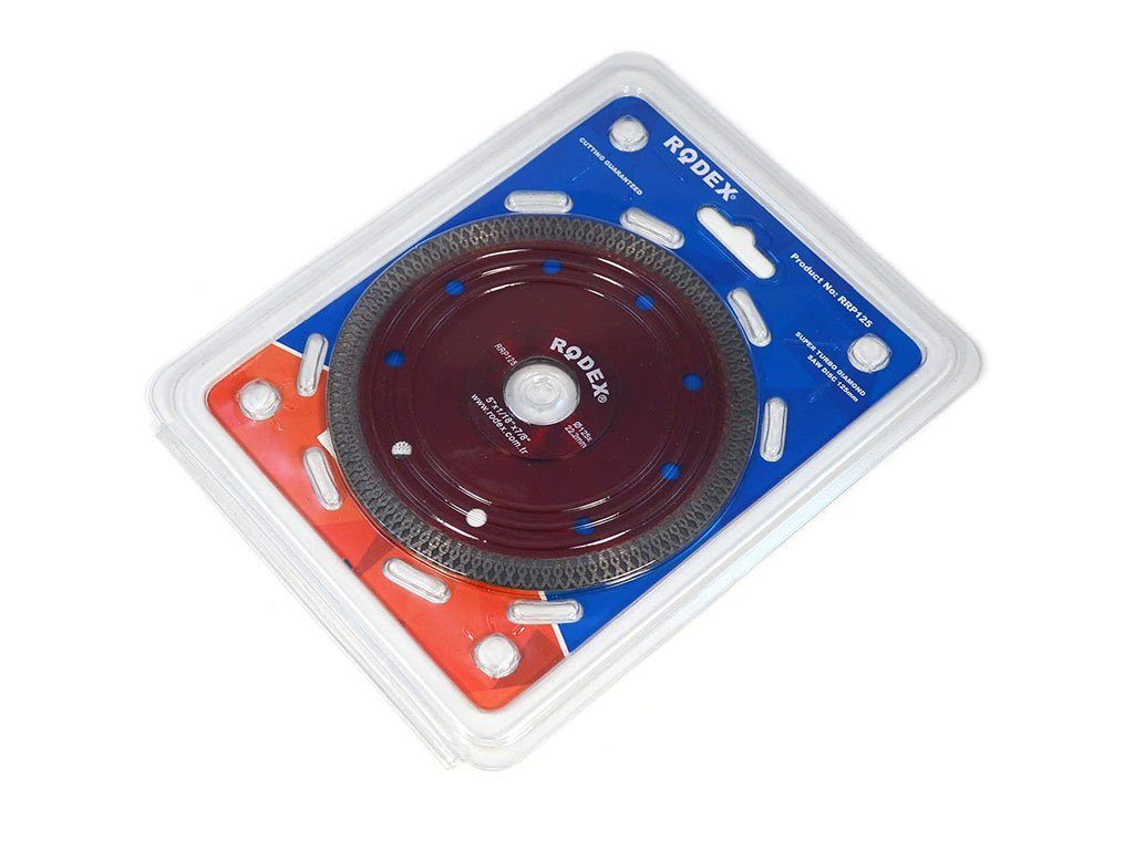 Rodex Diamanttrennscheibe TURBO Diamantscheibe 125mm Fliesen, Keramik, Granit, Trennscheibe, Ø 125 mm