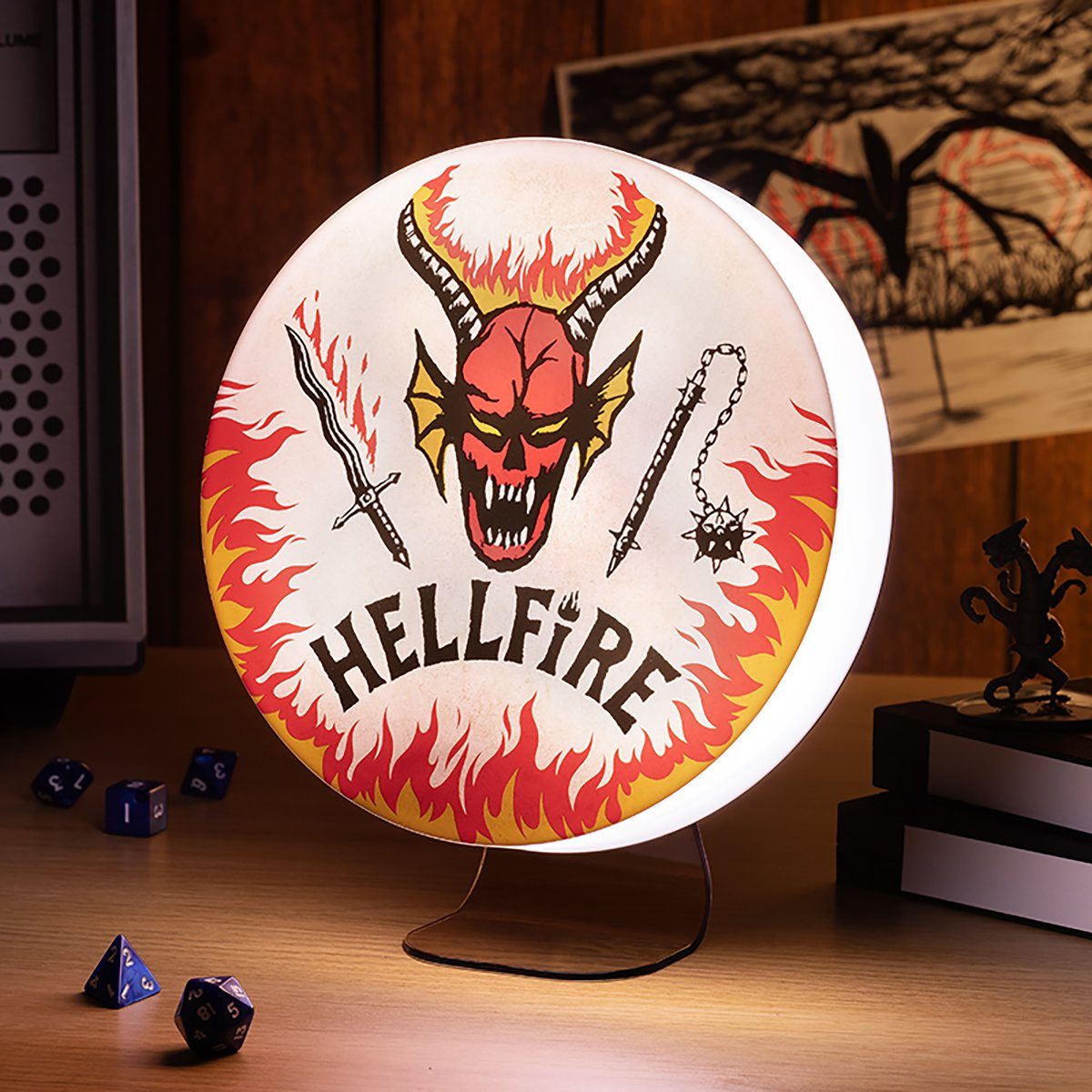 Stehlampe Paladone Things Lampe Club Logo Stranger LED Hellfire