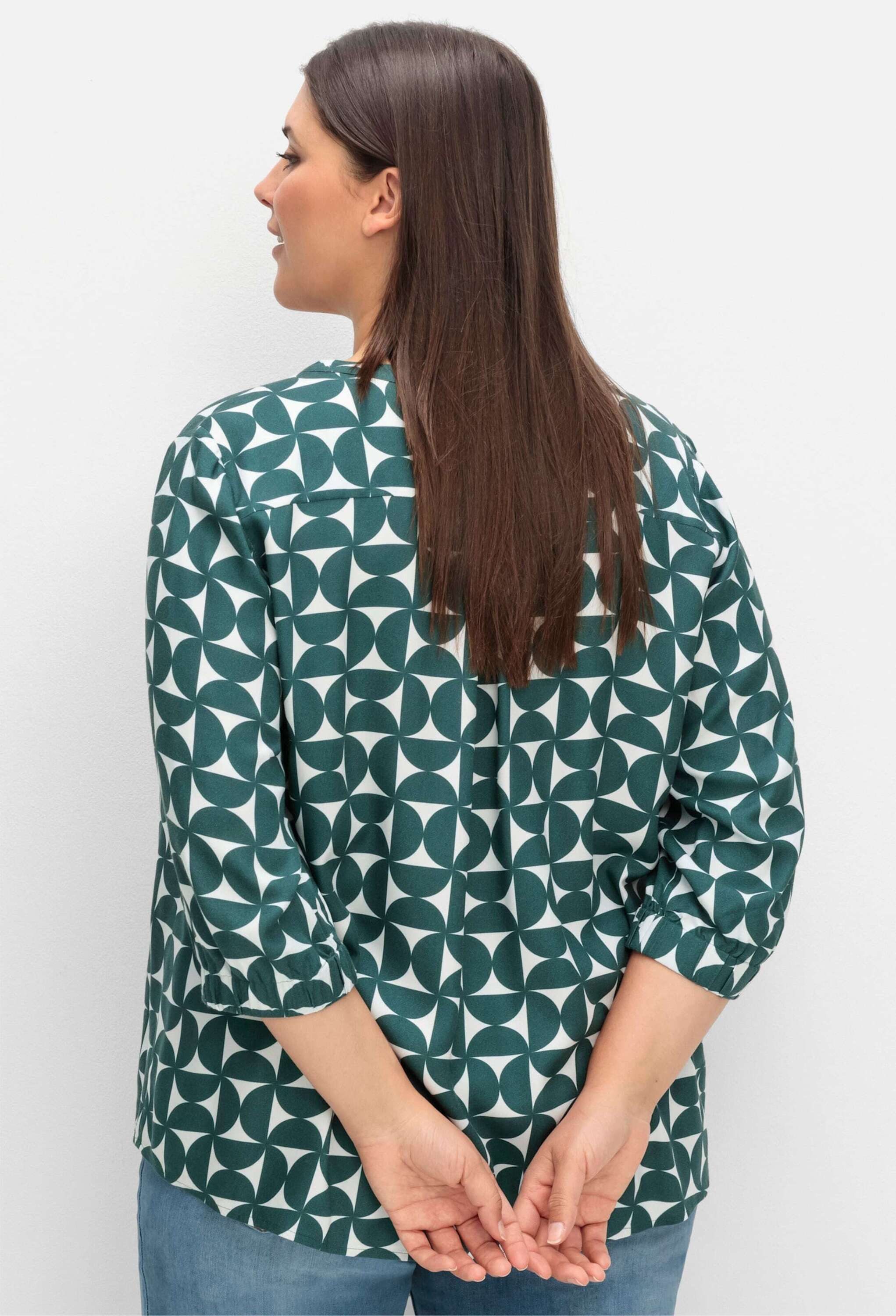 Sheego Klassische Bluse Tunika 3/4-Arm günstig online kaufen