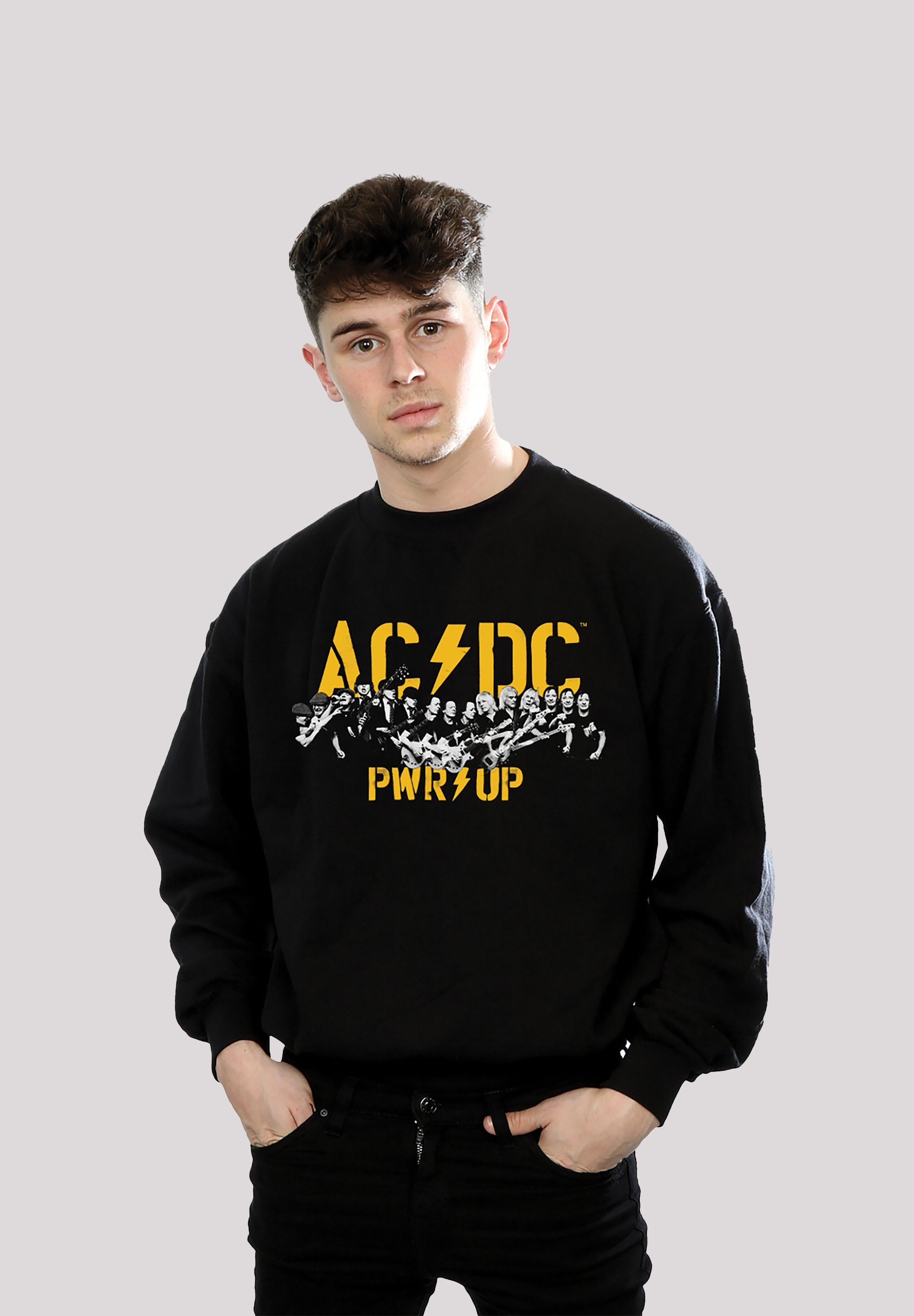 Herren Pullover F4NT4STIC Sweatshirt ACDC PWRUP - Premium Rock Metal Musik Band Fan Merch für Kinder Damen & Herren