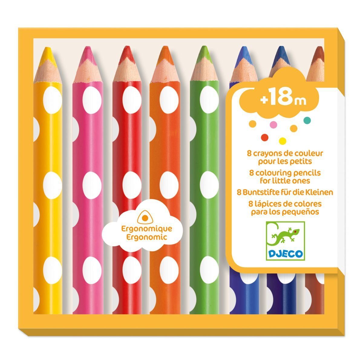 Buntstift 8 dicke Buntstifte Farbstifte Ergonomische Form deckende Farben