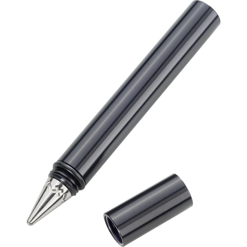 Axel Weinbrecht Bleistift Beta Pocket Pen: Original Inkless Pen, Schreiben mit Metall, Taschenstift mit Schraubverschluss Schwarz