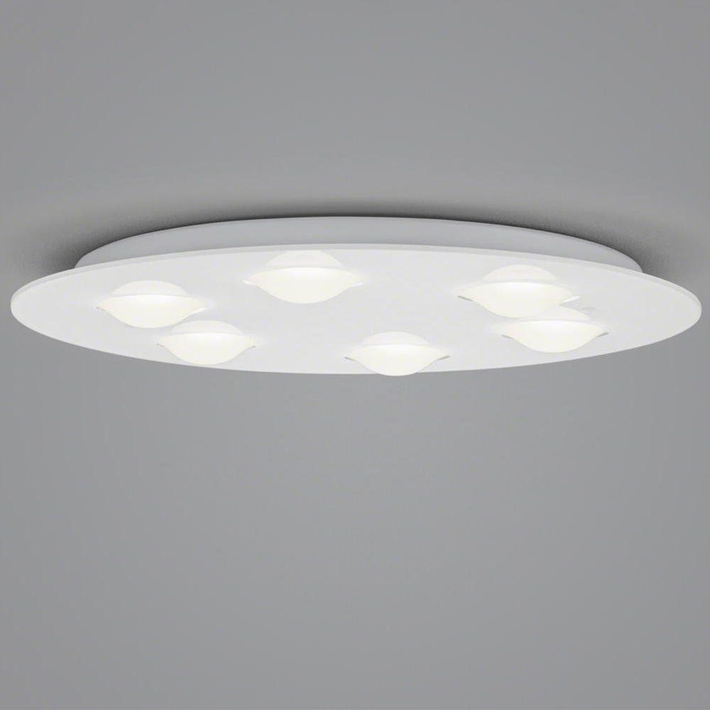 LED 6W Angabe, Leuchtmittel Weiß enthalten: Deckenleuchte Deckenbeleuchtung, Ja, LED Deckenlicht rund, fest verbaut, keine LED, 6x in 2800lm Deckenleuchte warmweiss, Nomi Deckenlampe, Helestra